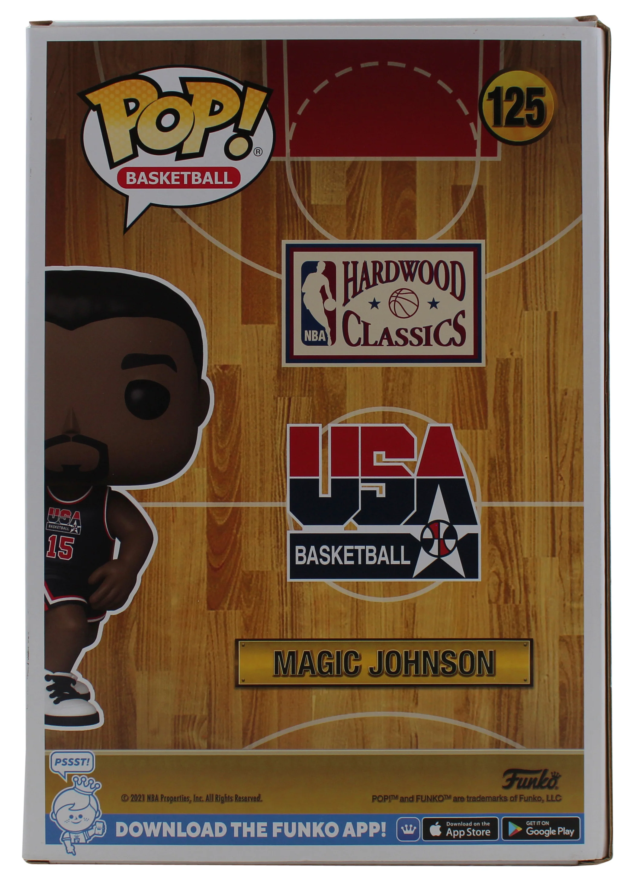 Lakers Magic Johnson Signed Jumbo USA Basketball Funko Pop Vinyl Figure BAS Wit - Image 6