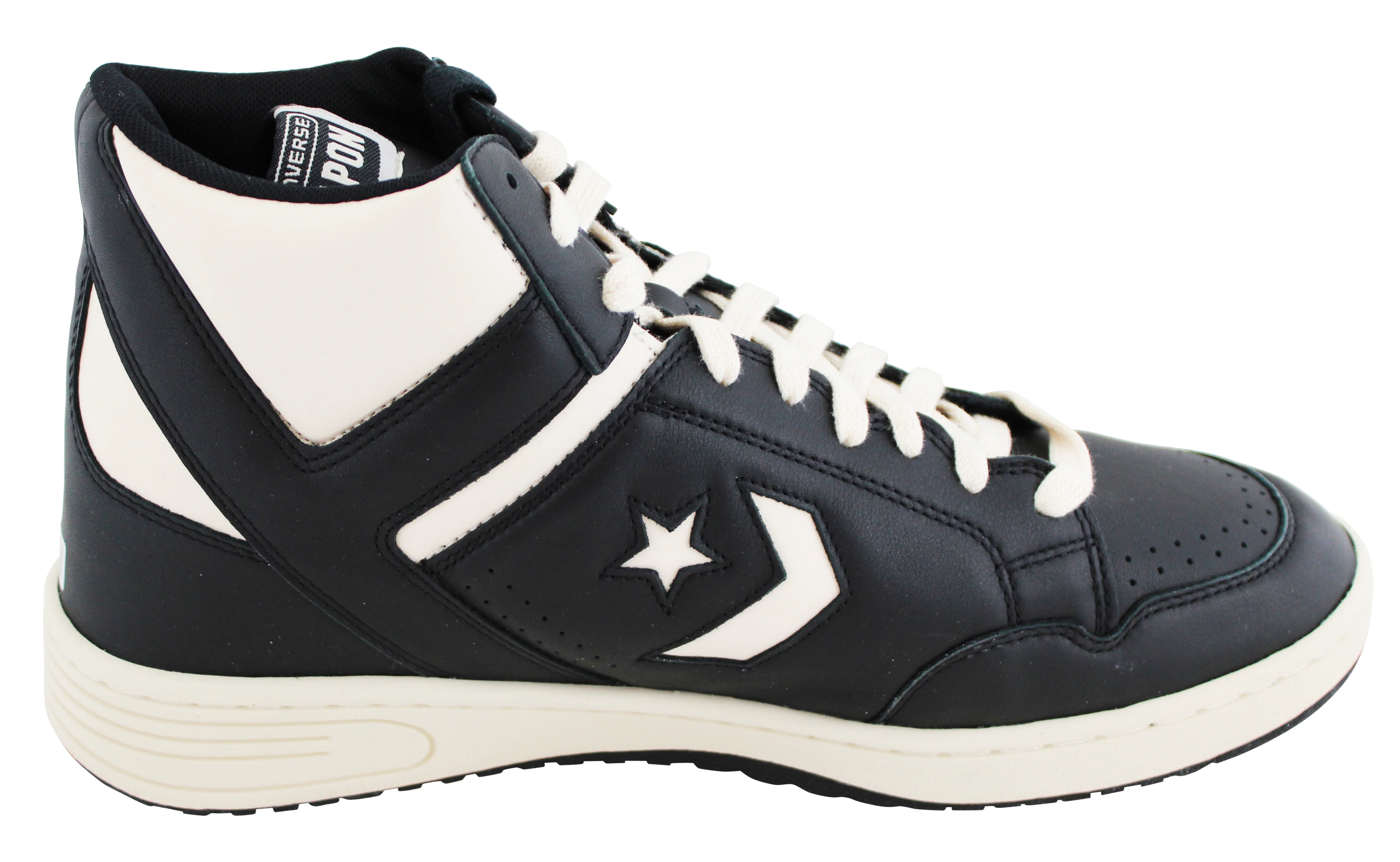 Lakers Magic Johnson Signed Left Black & White Converse Weapon Shoe BAS Wit 3 - Image 6
