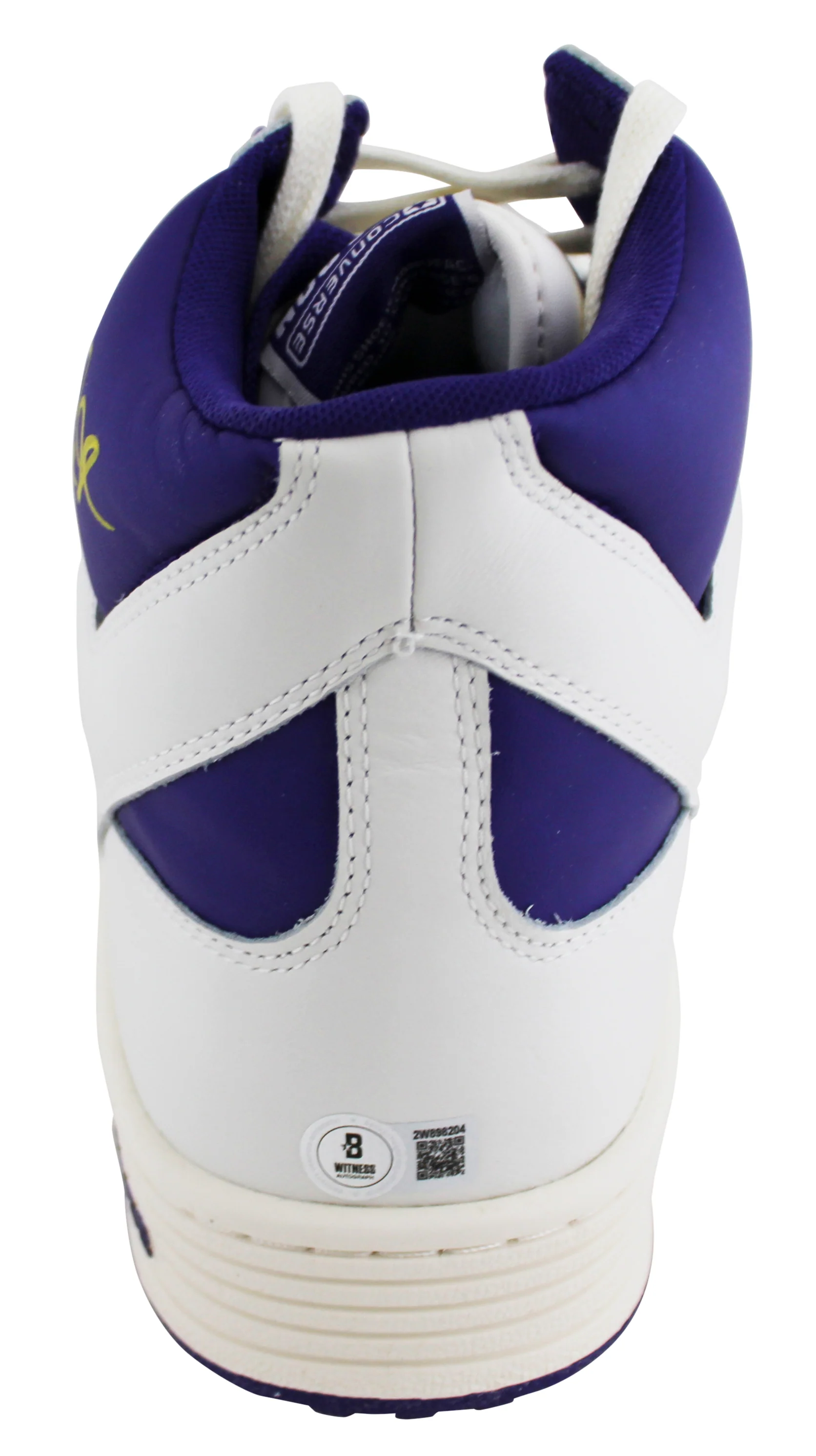 Lakers Magic Johnson Signed Left P&W Converse Weapon Shoe W/ Case BAS Witness 3 - Image 8