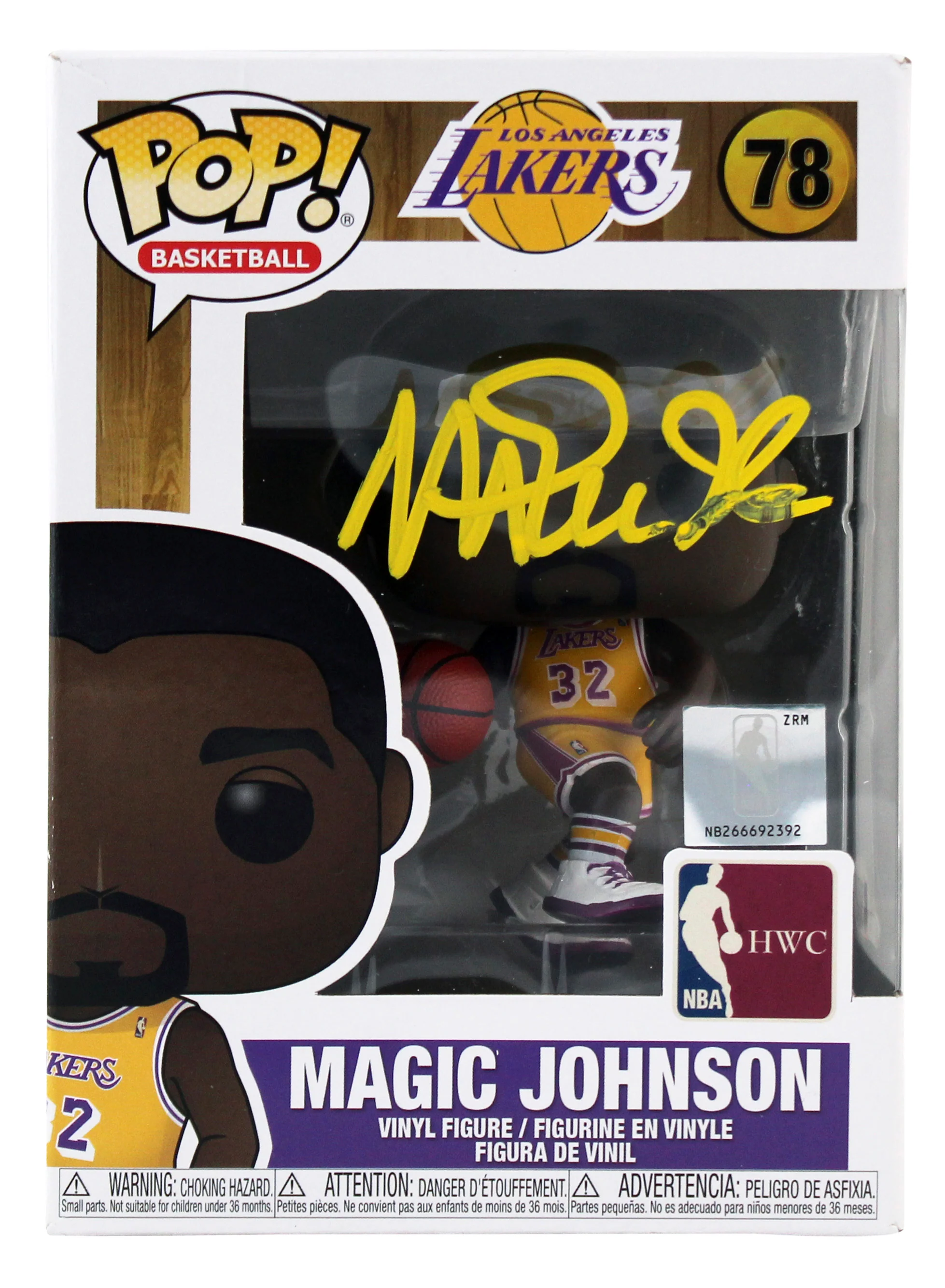 Lakers Magic Johnson Signed NBA HWC #78 Funko Pop Vinyl Figure BAS Wit #MJ09810 - Image 2