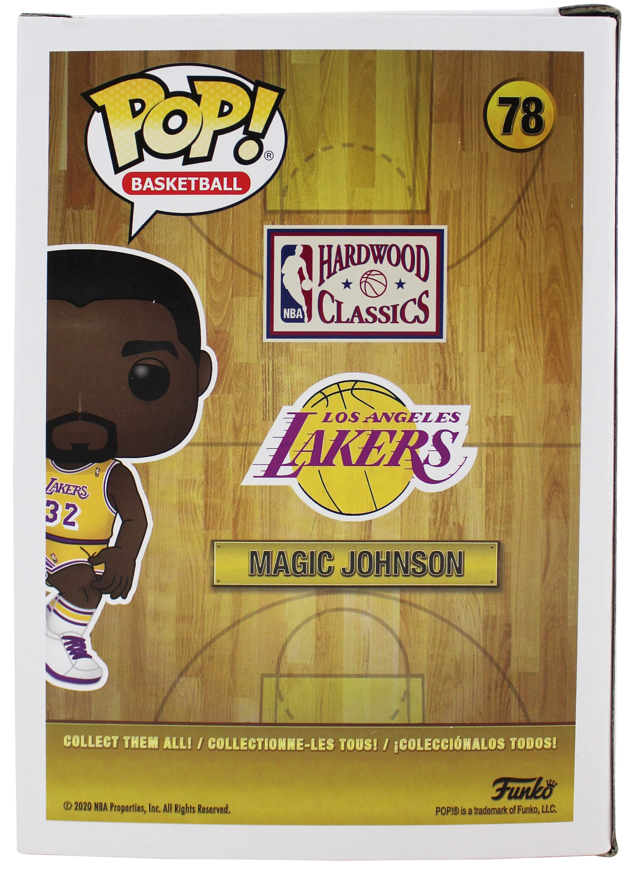 Lakers Magic Johnson Signed NBA HWC #78 Funko Pop Vinyl Figure w/ Yellow Sig BAS - Image 6