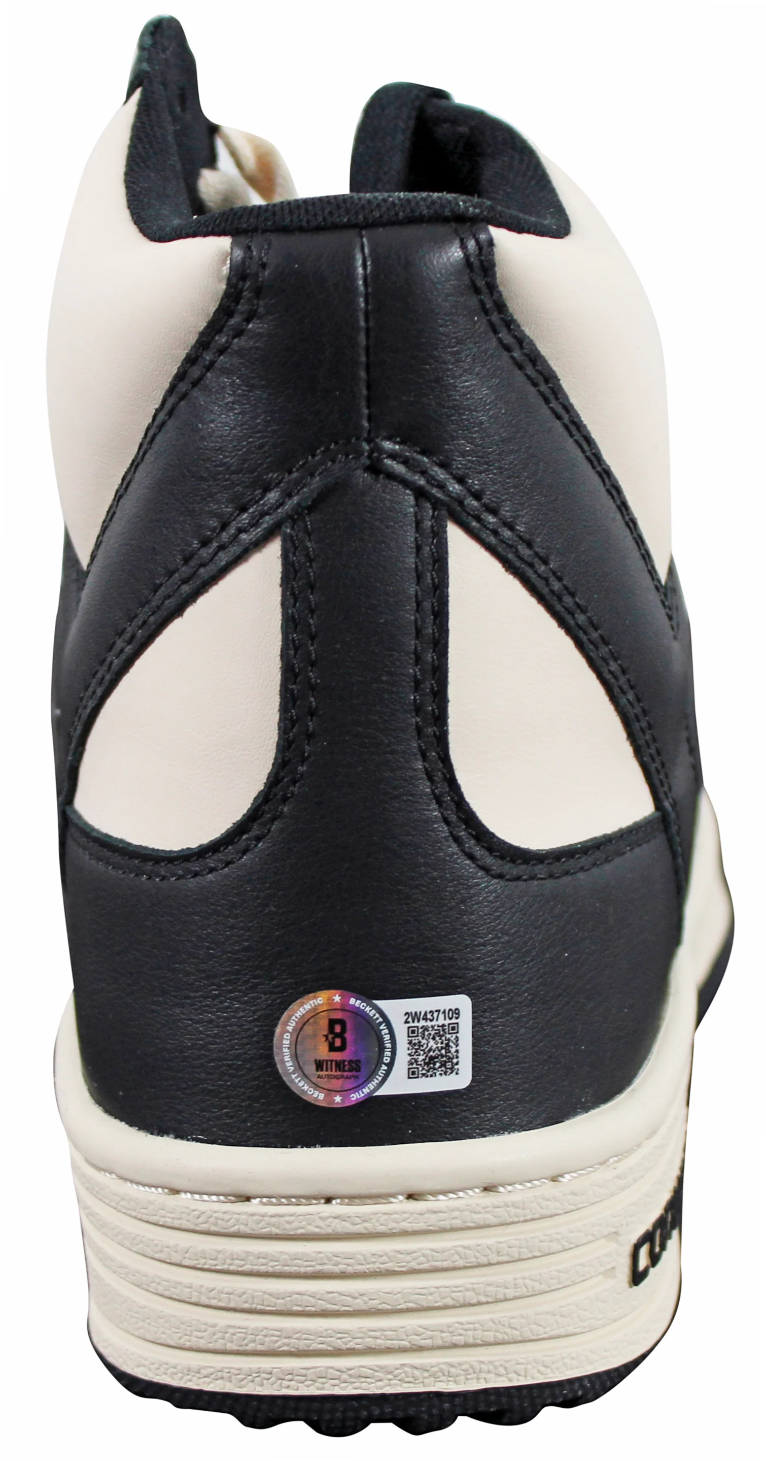 Lakers Magic Johnson Signed Right Black & White Converse Weapon Shoe BAS Wit 2 - Image 7