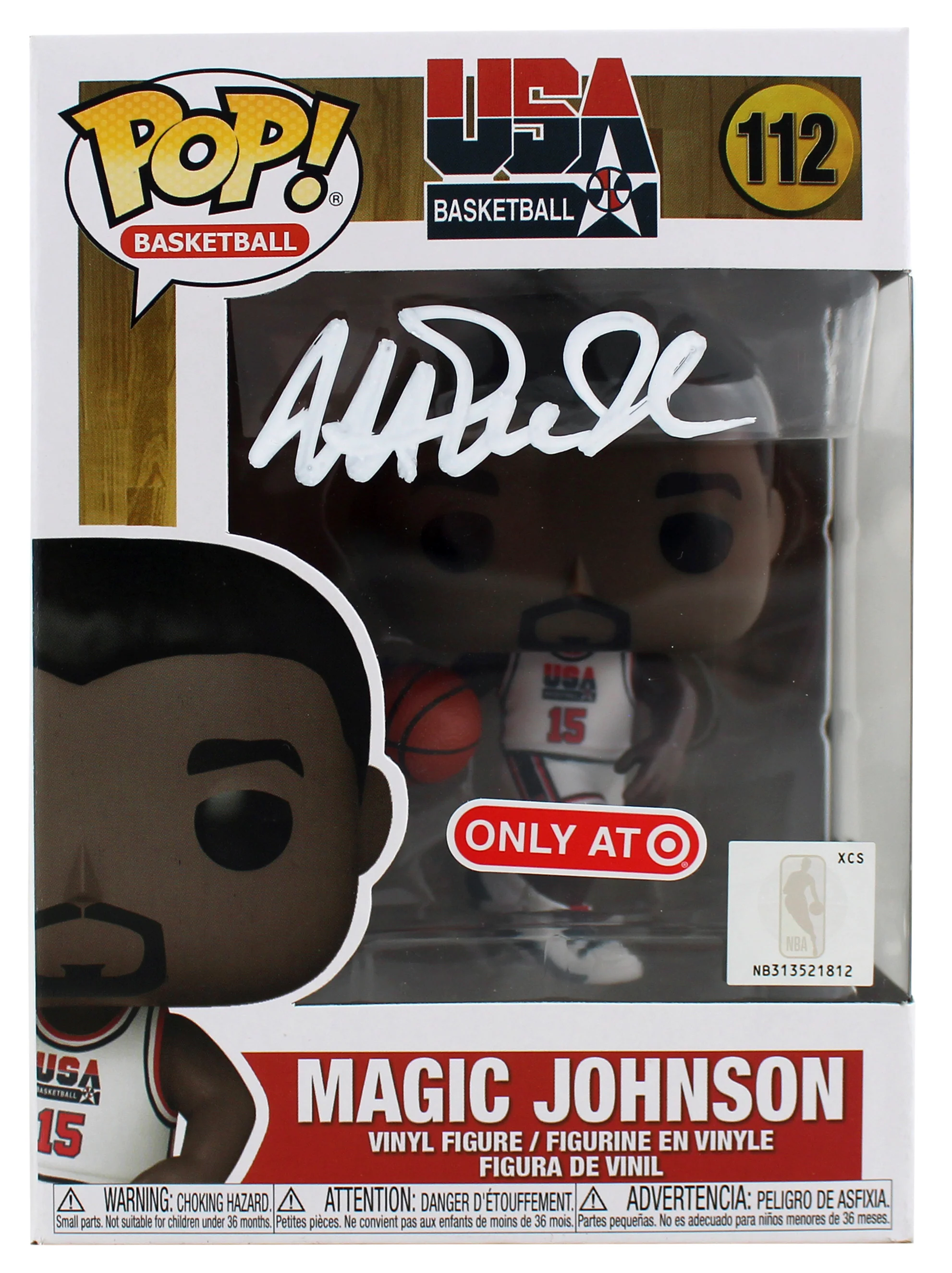 Lakers Magic Johnson Signed USA Basketball #112 Funko Pop Vinyl Figure BAS Wit - Image 2