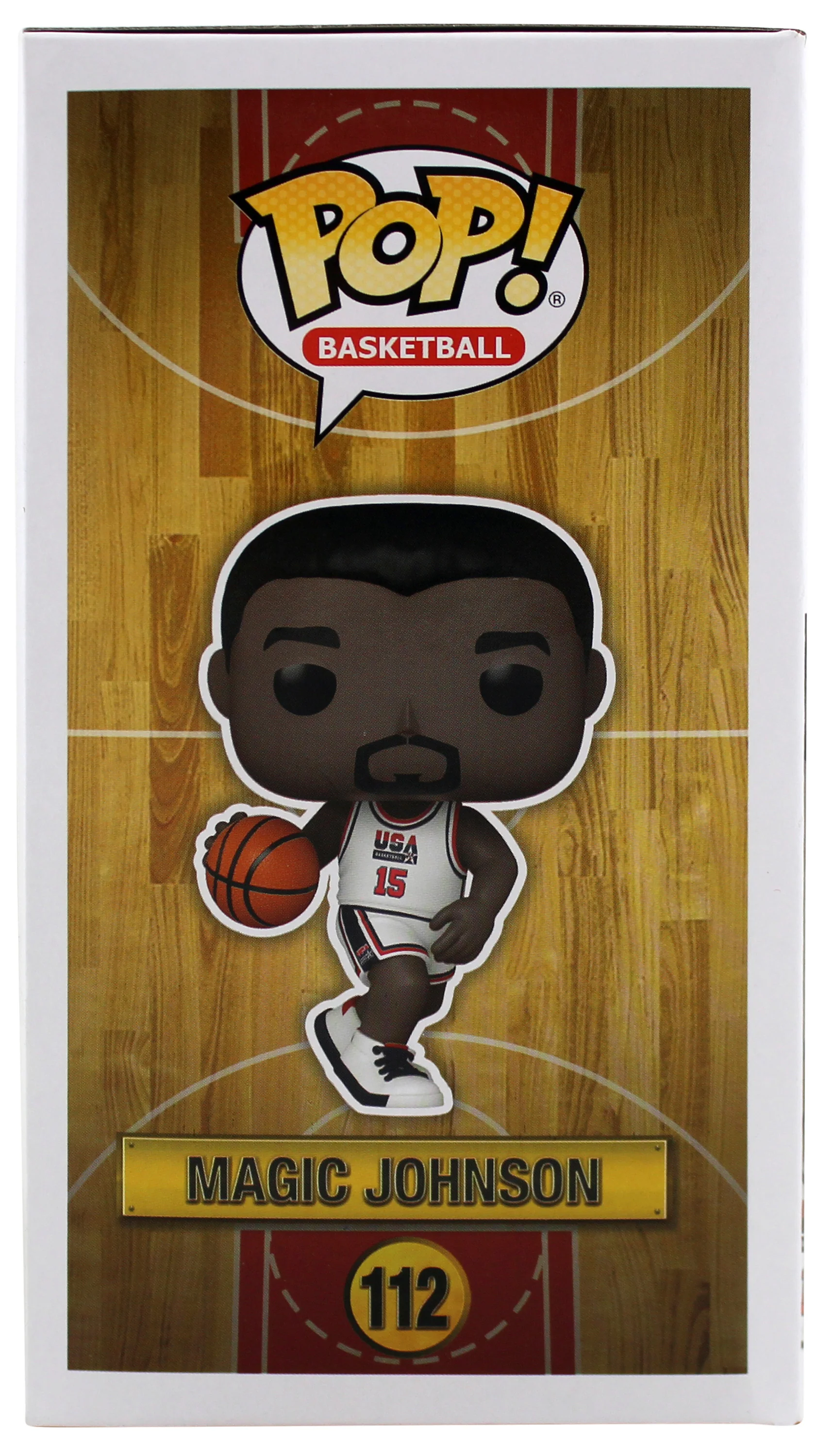 Lakers Magic Johnson Signed USA Basketball #112 Funko Pop Vinyl Figure BAS Wit - Image 6