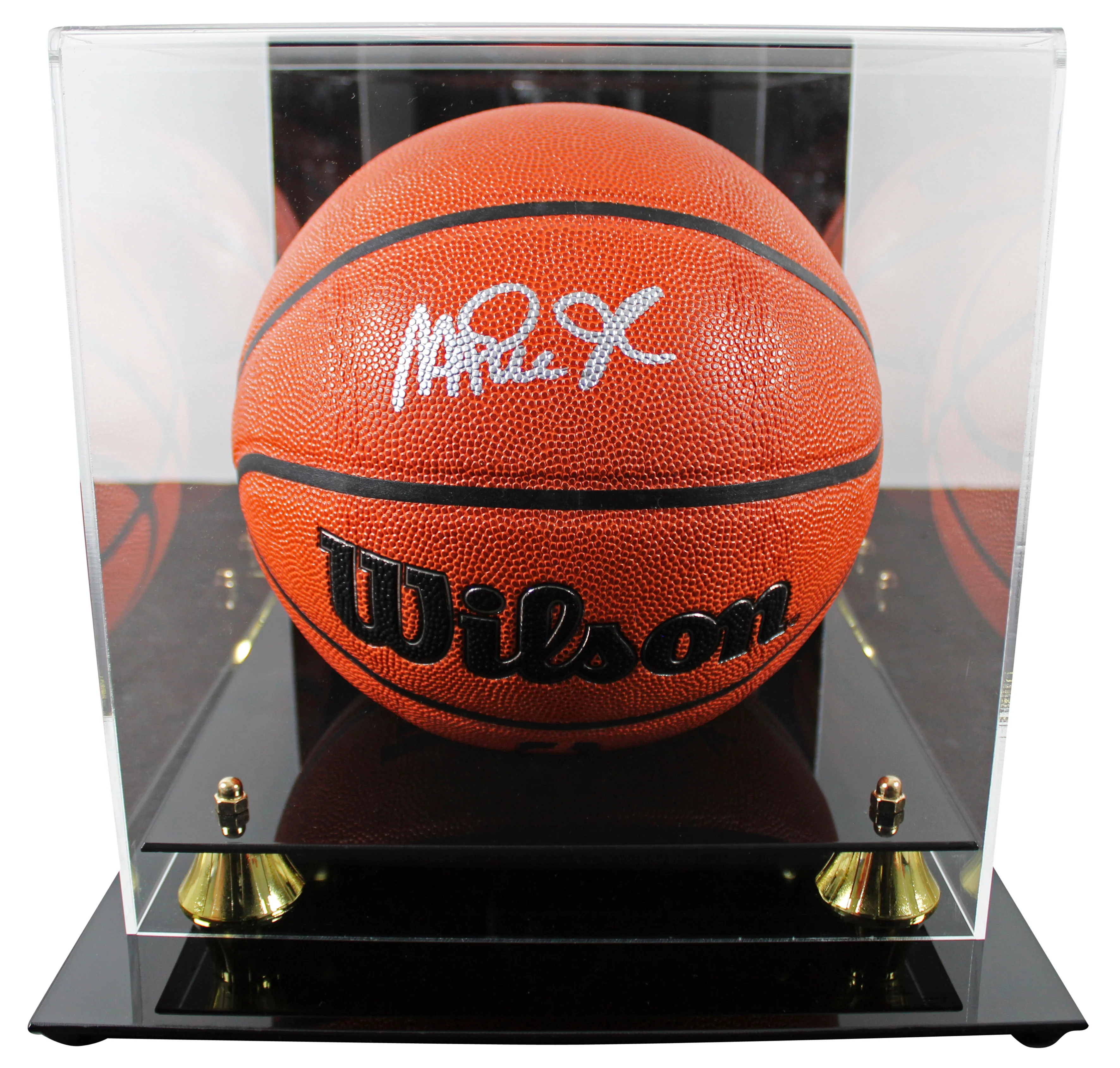 Lakers Magic Johnson Signed Wilson Basketball w/ Silver Sig w/ case BAS Wit - Image 2