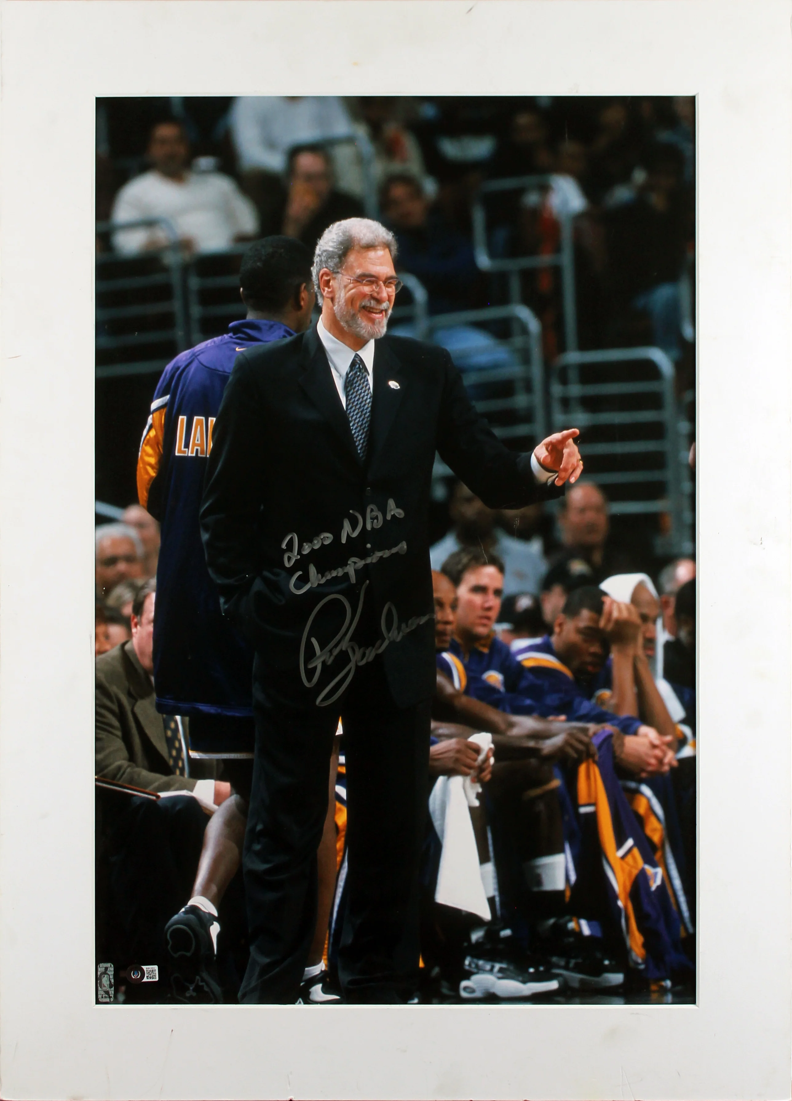 Lakers Phil Jackson "2000 NBA Champions" Signed Matted 20x30 Photo BAS #BB83002 - Image 2