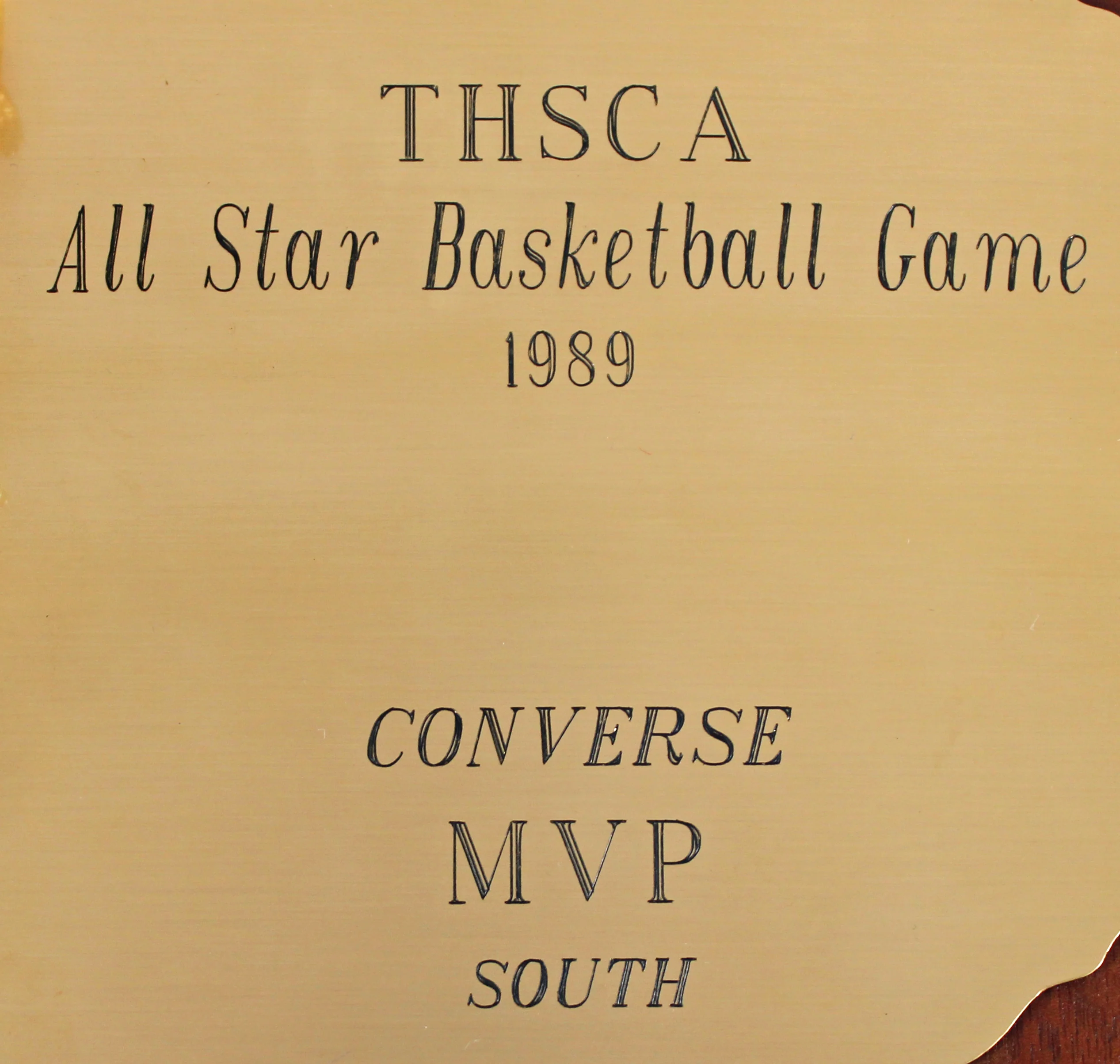 Lakers Shaquille O'Neal 1989 THSCA All-Star Basketball Game MVP Plaque BAS Wit - Image 3