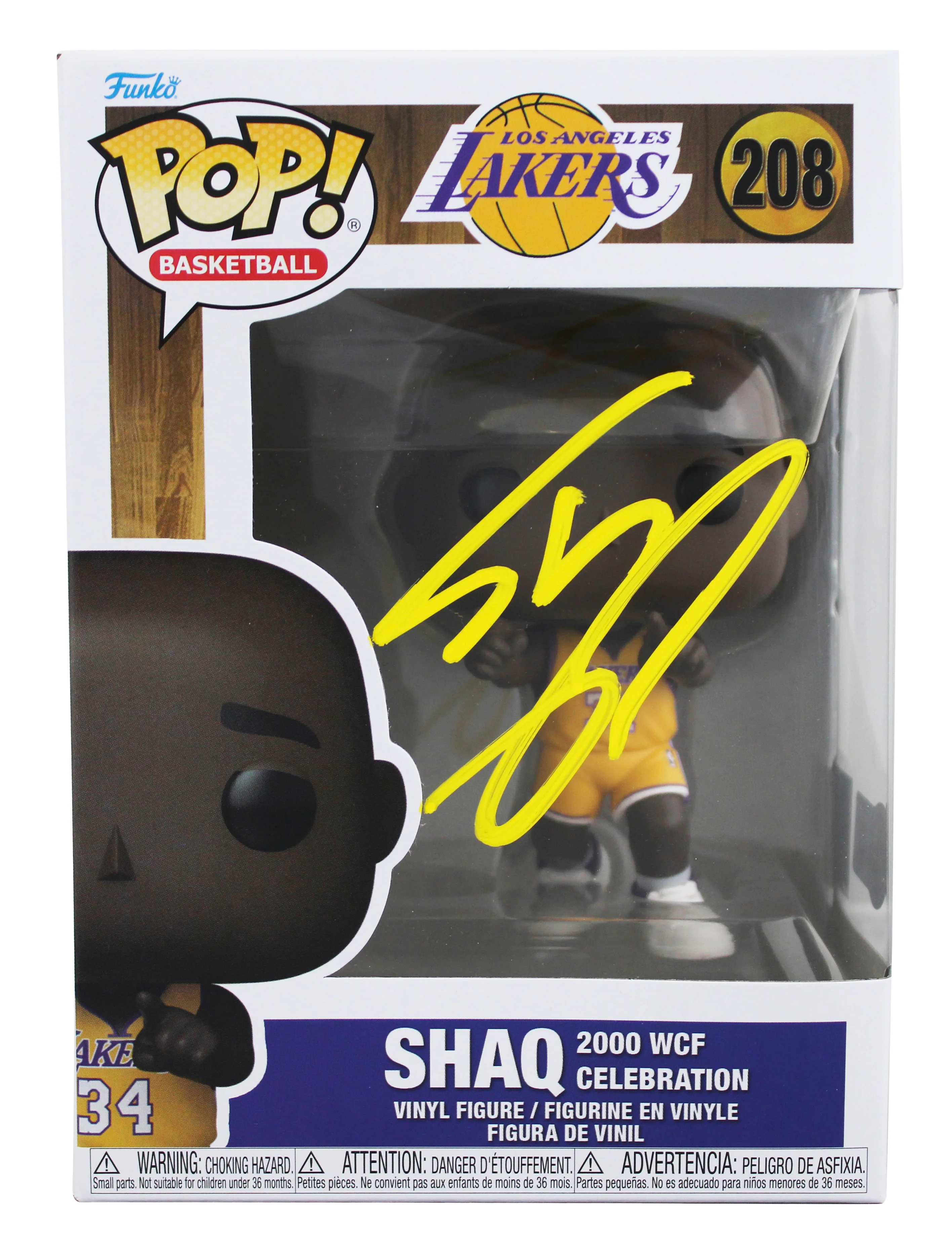 Lakers Shaquille O'Neal Authentic Signed #208 Funko Pop Vinyl Figure BAS Witness - Image 2