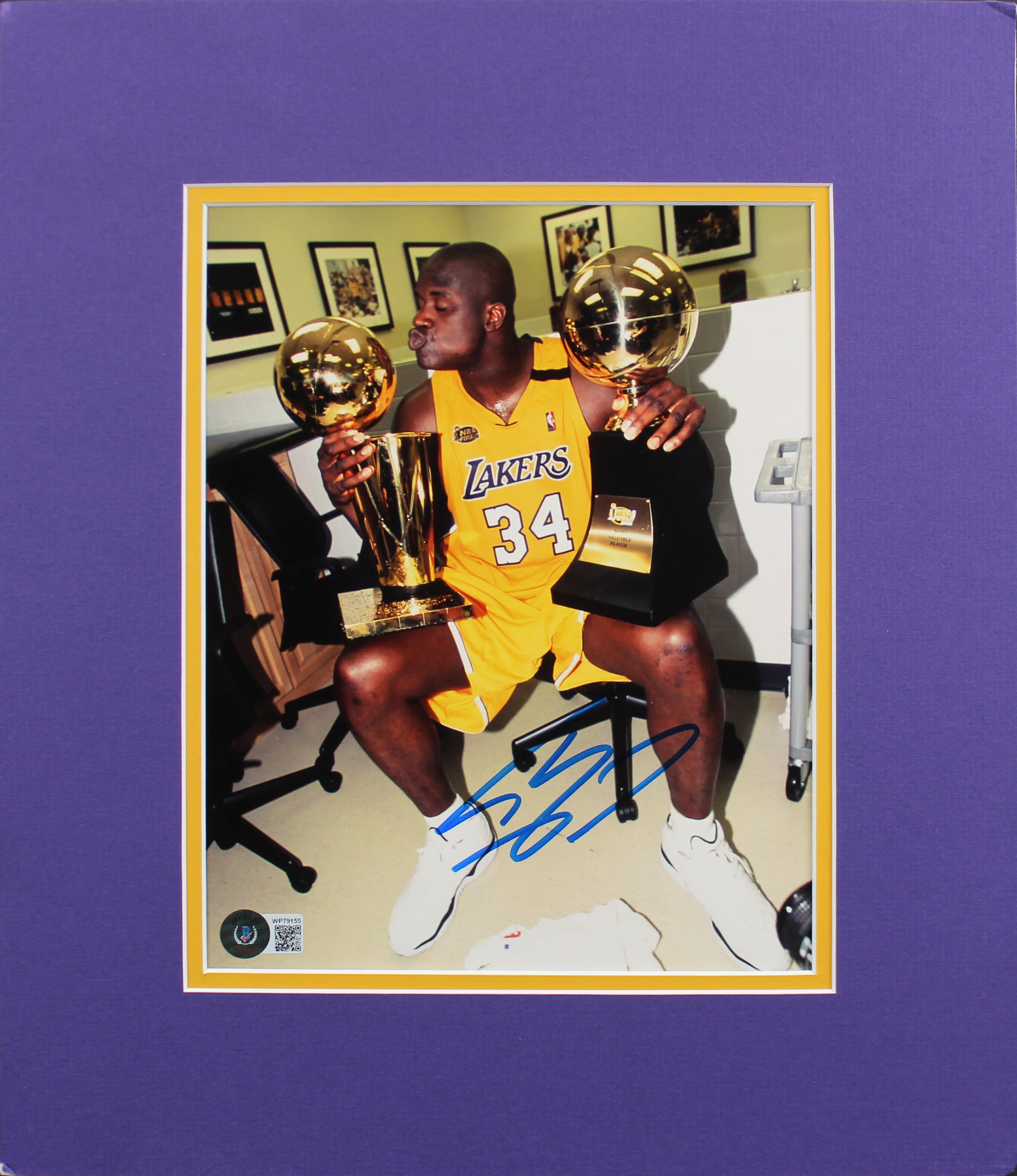 Lakers Shaquille O'Neal Authentic Signed 8x10 Matted Photo BAS Witness #WP79155 - Image 2