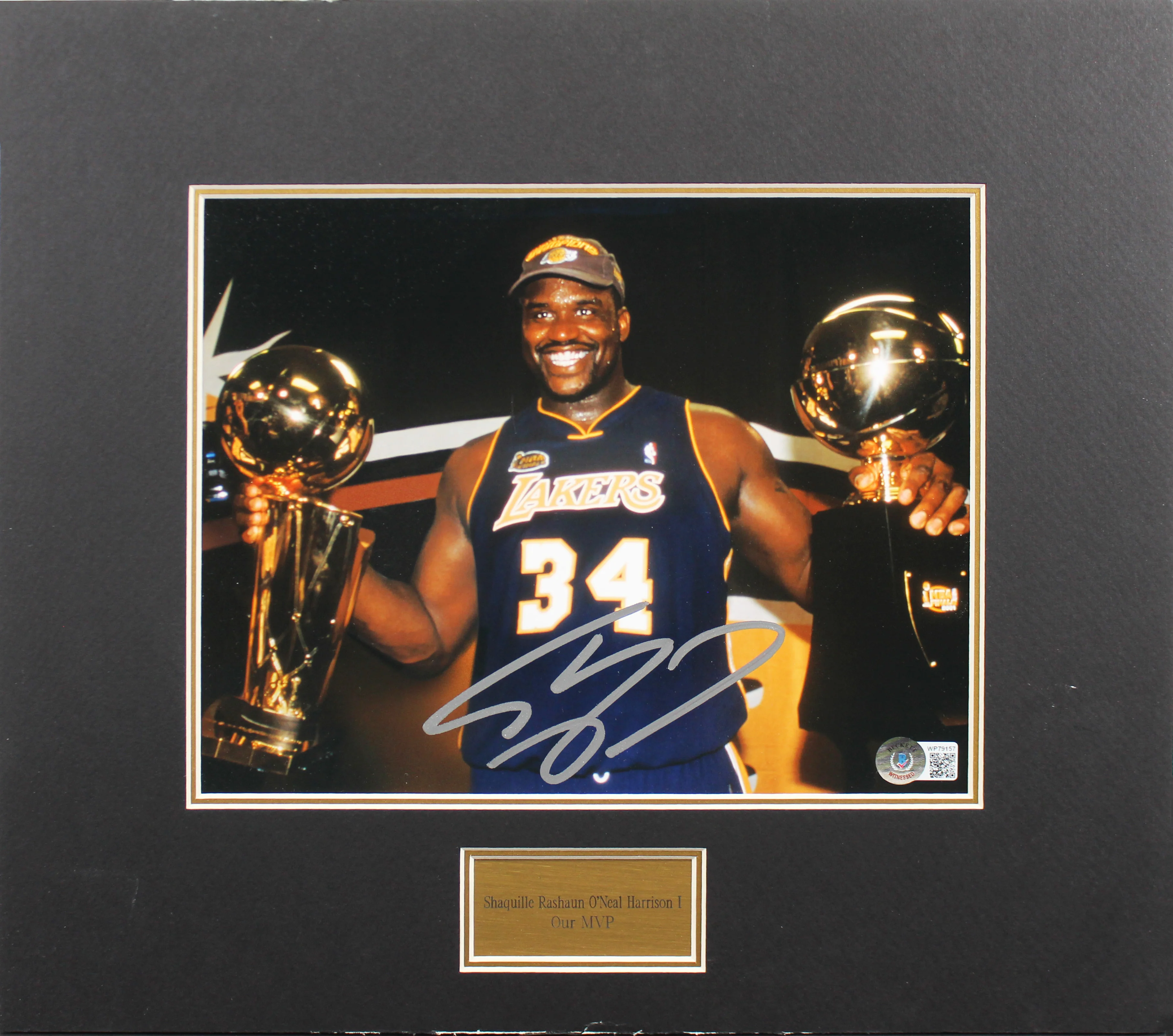 Lakers Shaquille O'Neal Authentic Signed 8x10 Matted Photo BAS Witness #WP79157 - Image 2