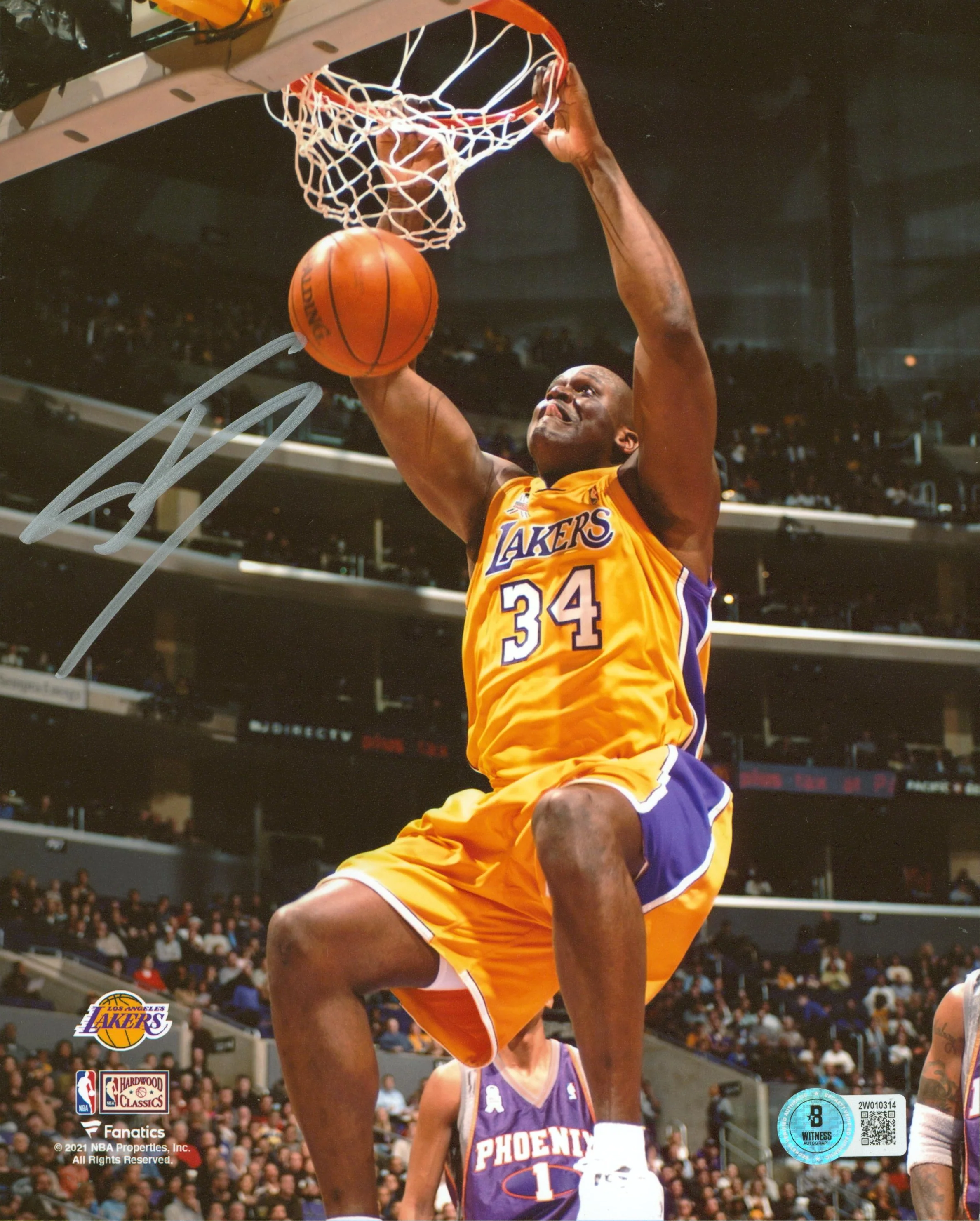 Lakers Shaquille O'Neal Authentic Signed 8x10 Vertical Photo Vs Suns BAS Witness - Image 2