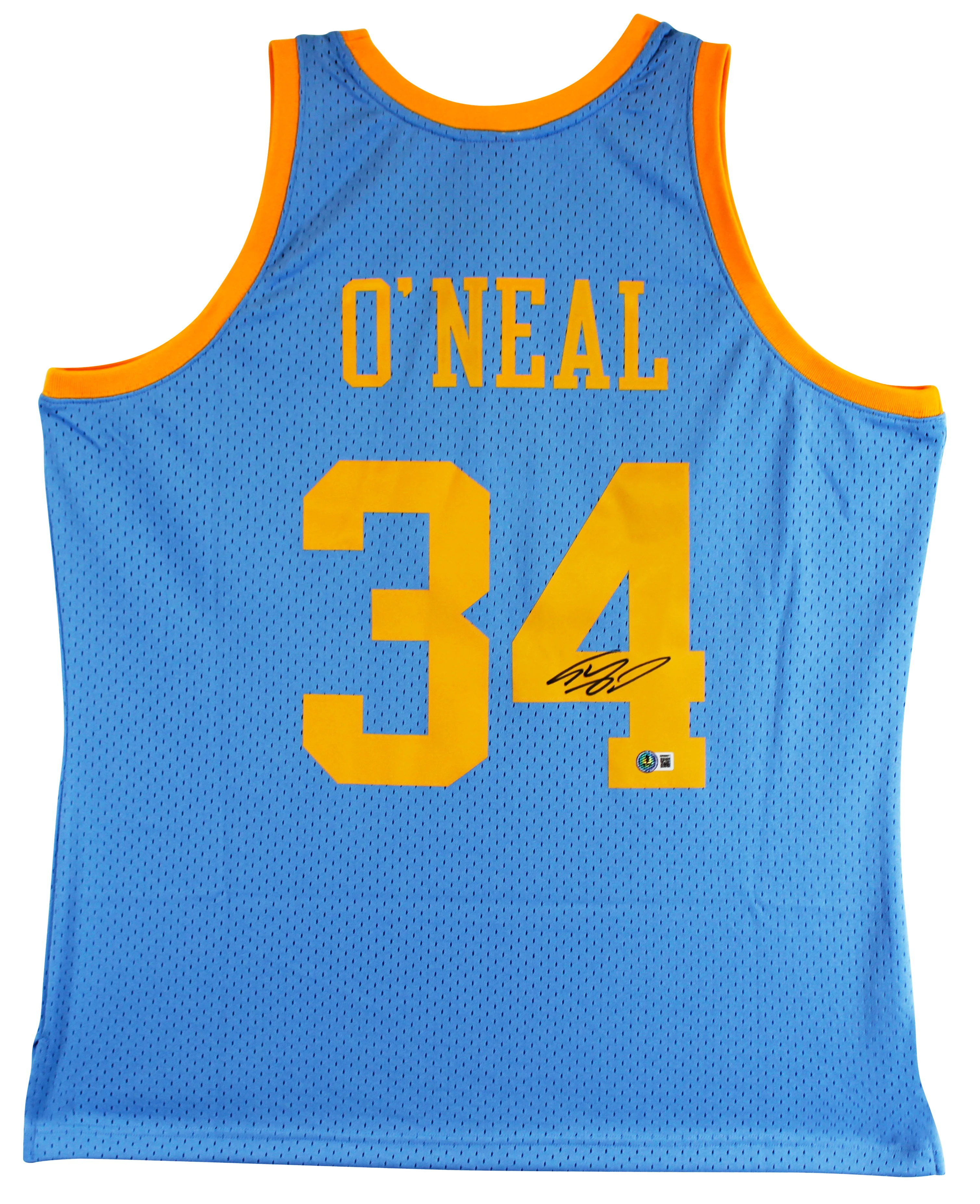 Lakers Shaquille O'Neal Authentic Signed Blue 2001-02 TB M&N HWC Jersey BAS Wit - Image 3