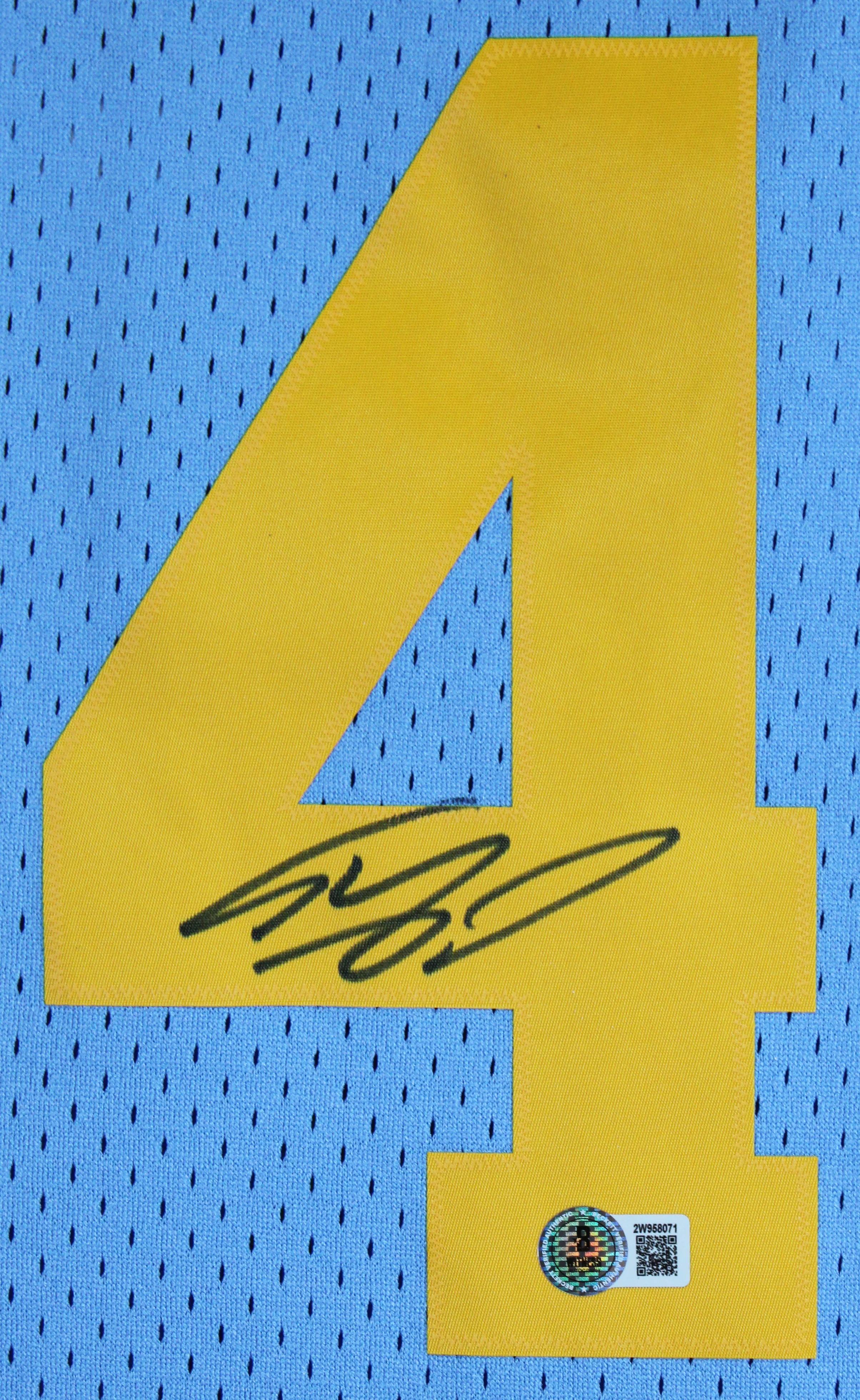 Lakers Shaquille O'Neal Authentic Signed Blue 2001-02 TB M&N HWC Jersey BAS Wit - Image 4