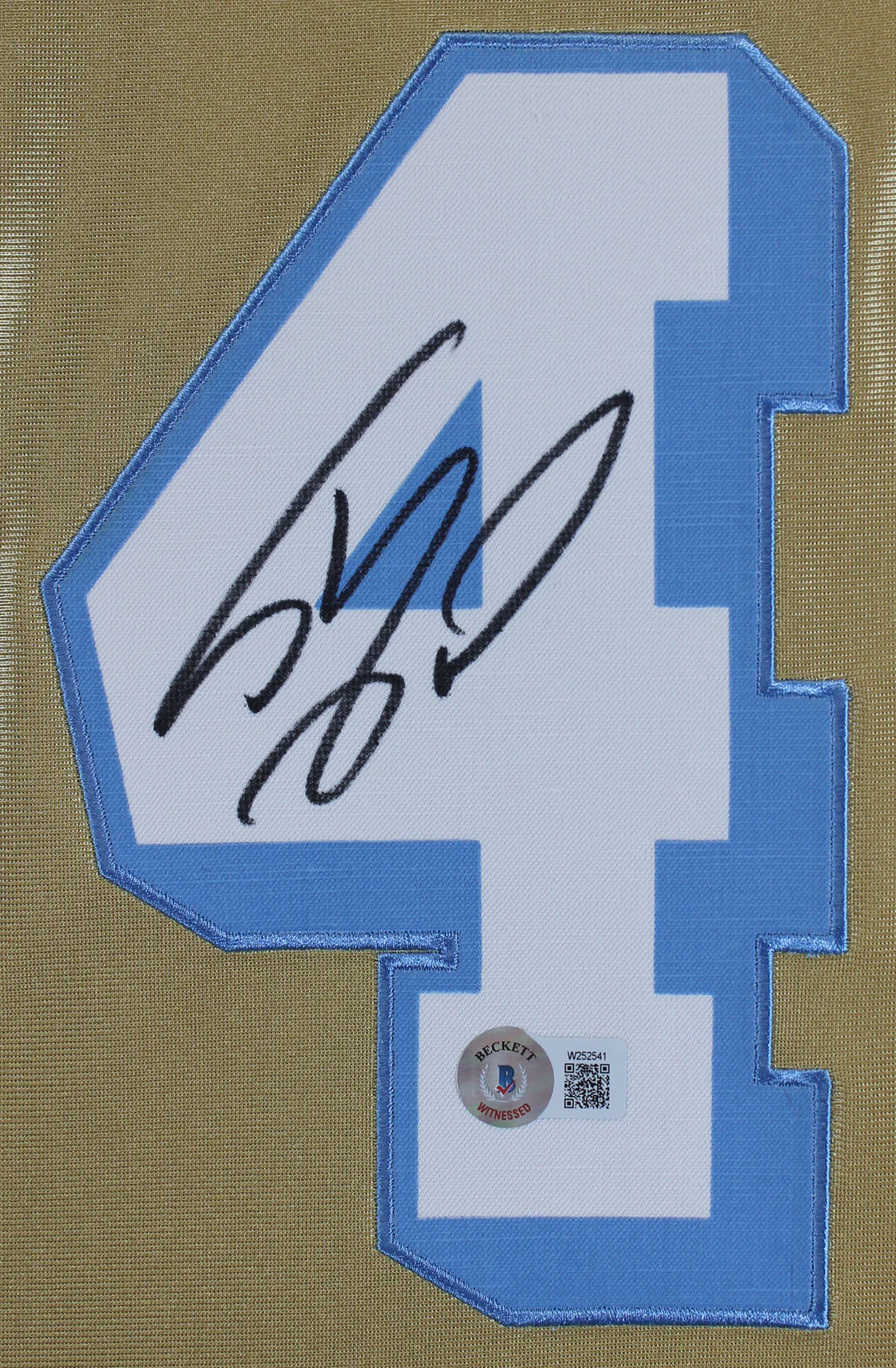 Lakers Shaquille O'Neal Authentic Signed Gold M&N 75th Anniversary Jersey BAS W - Image 3