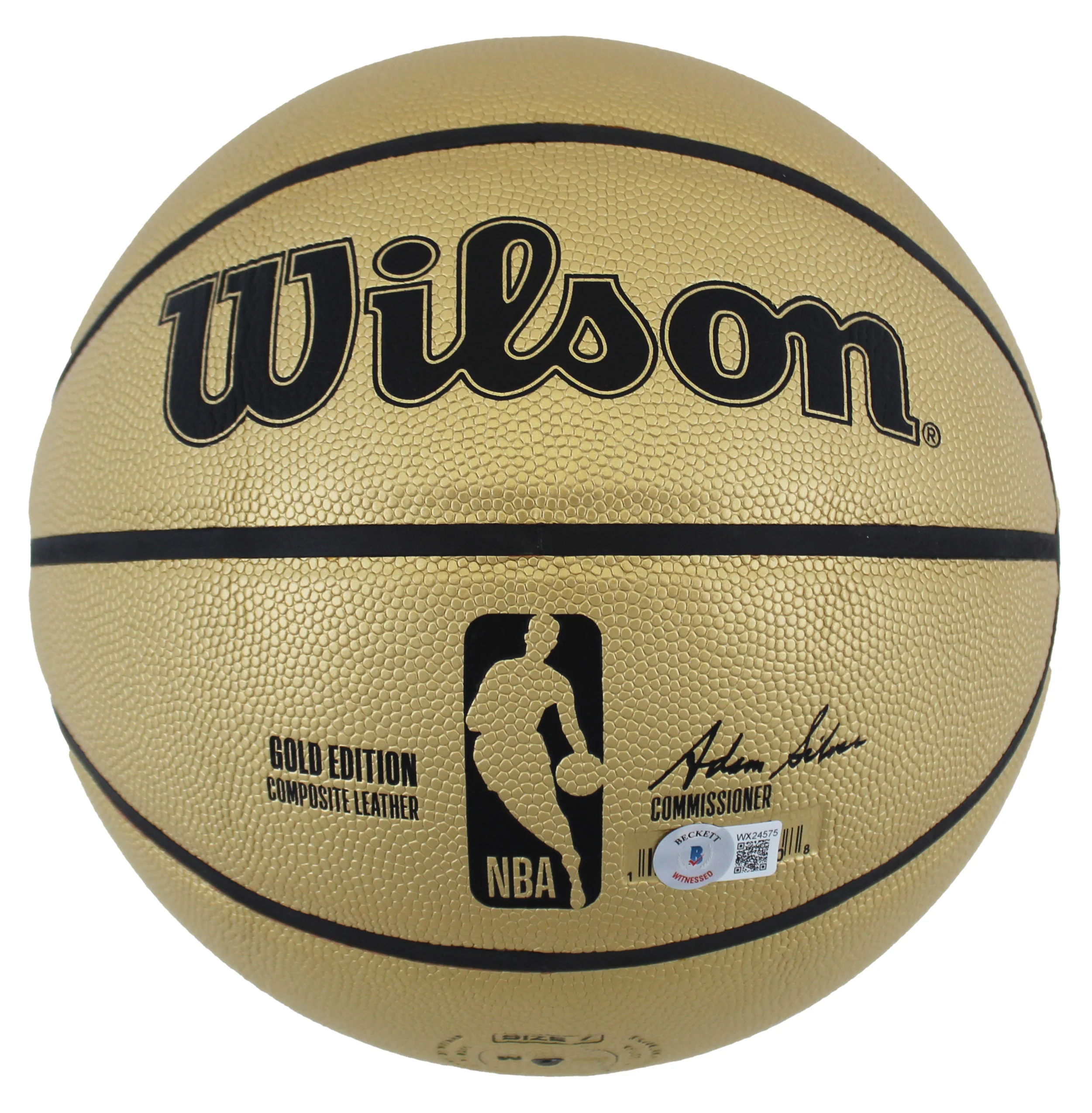 Lakers Shaquille O'Neal Authentic Signed Gold Wilson Basketball BAS Witnessed - Image 4