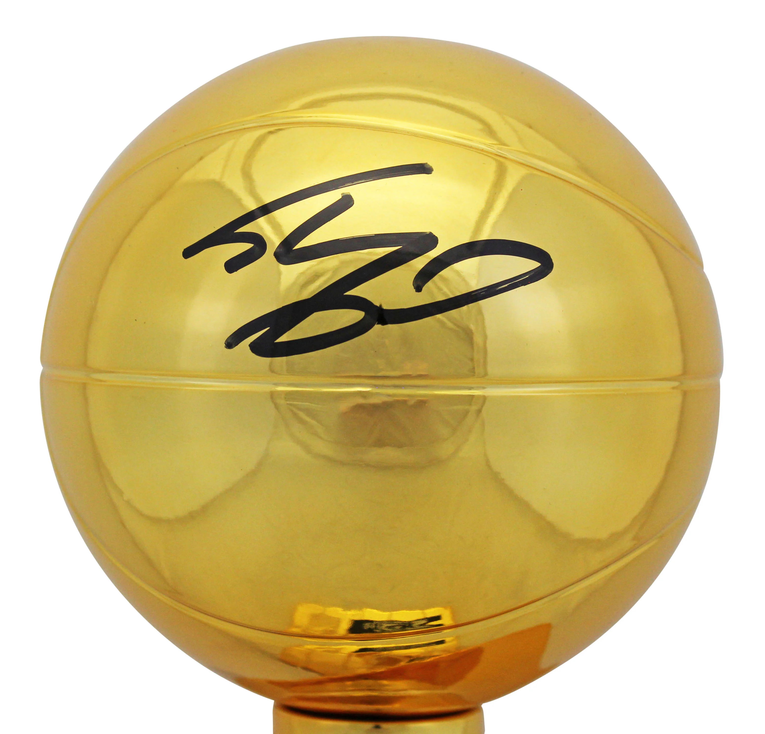 Lakers Shaquille O'Neal Signed 12" Replica Larry O'Brien Trophy BAS Witnessed - Image 3