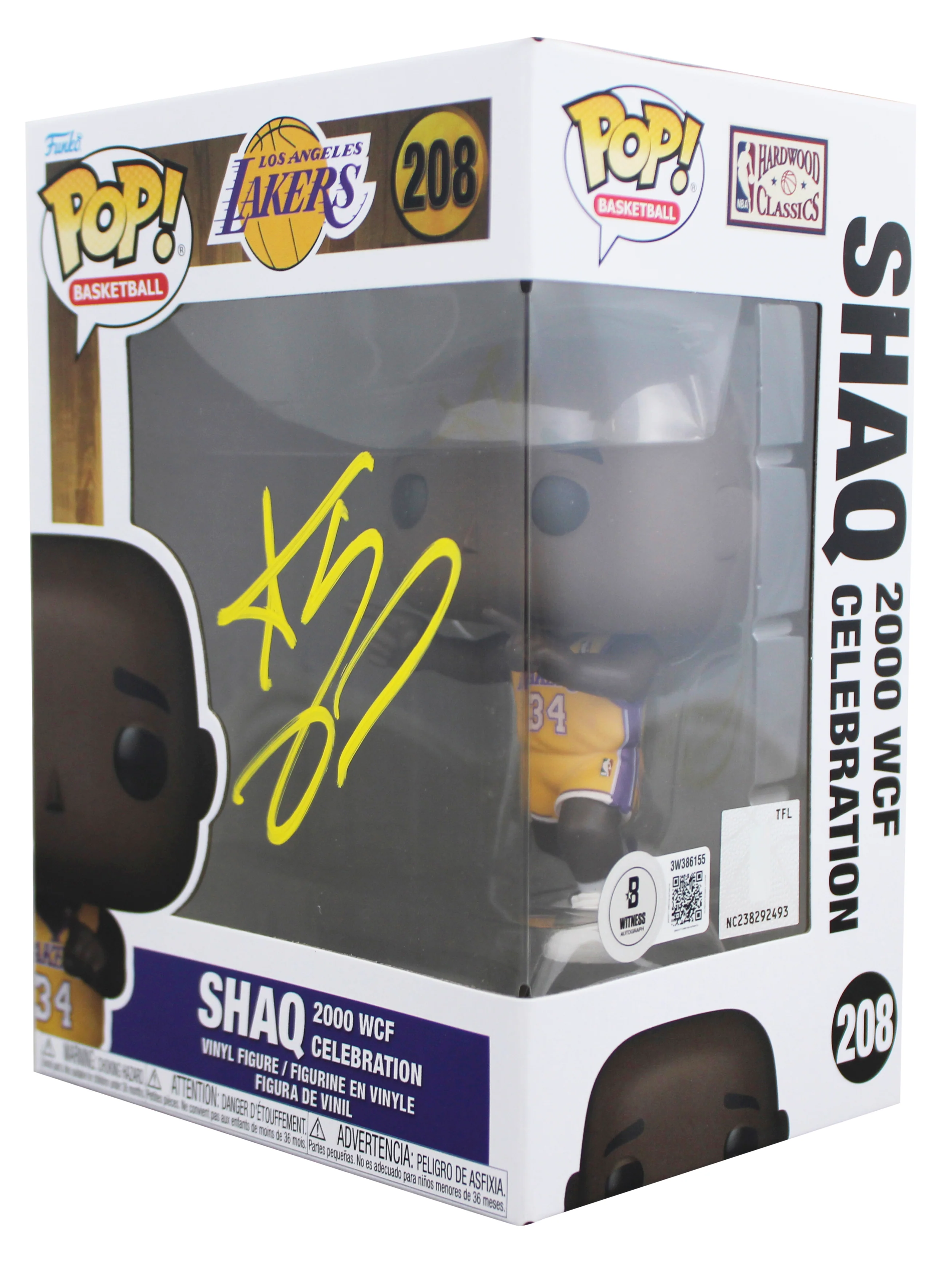 Lakers Shaquille O'Neal Signed #208 Funko Pop Vinyl Figure BAS Witness #3W386155 - Image 3