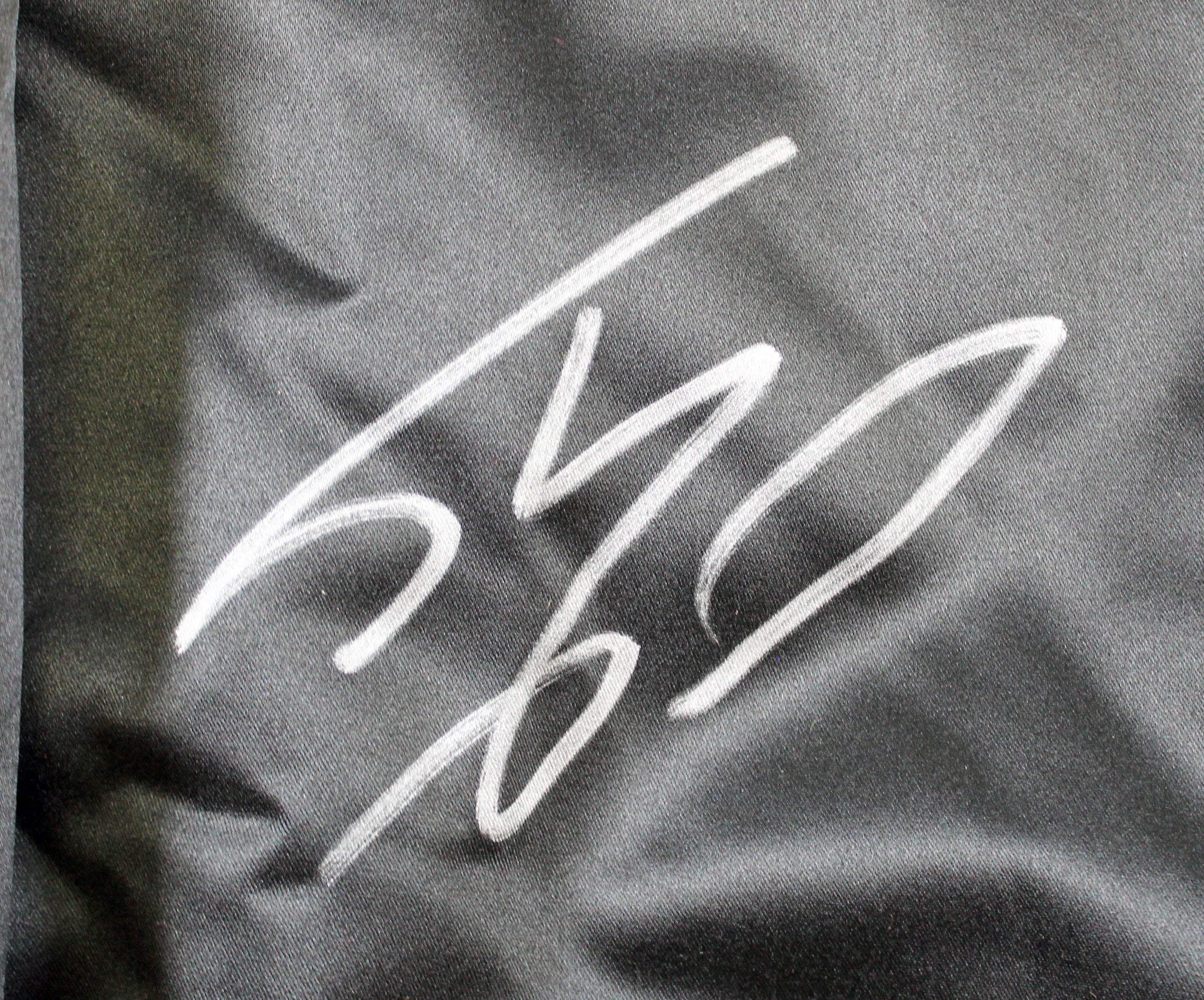 Lakers Shaquille O'Neal Signed Black NBA Champs M&N Bomber Jacket BAS Witnessed - Image 3