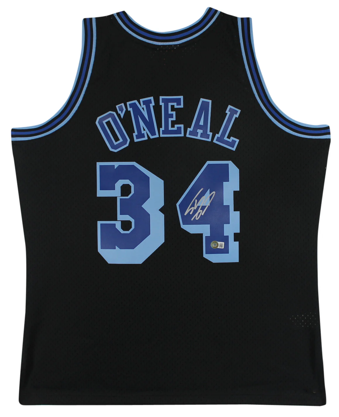 Lakers Shaquille O'Neal Signed Black TB M&N HWC Swingman Jersey BAS Witnessed - Image 2