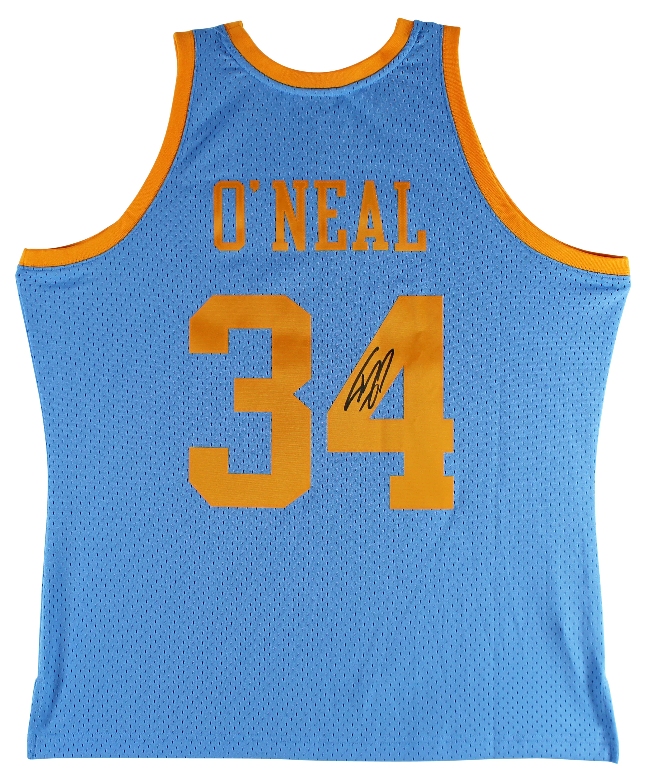 Lakers Shaquille O'Neal Signed Blue TB MLSP M&N HWC Swingman Jersey BAS Witness - Image 2