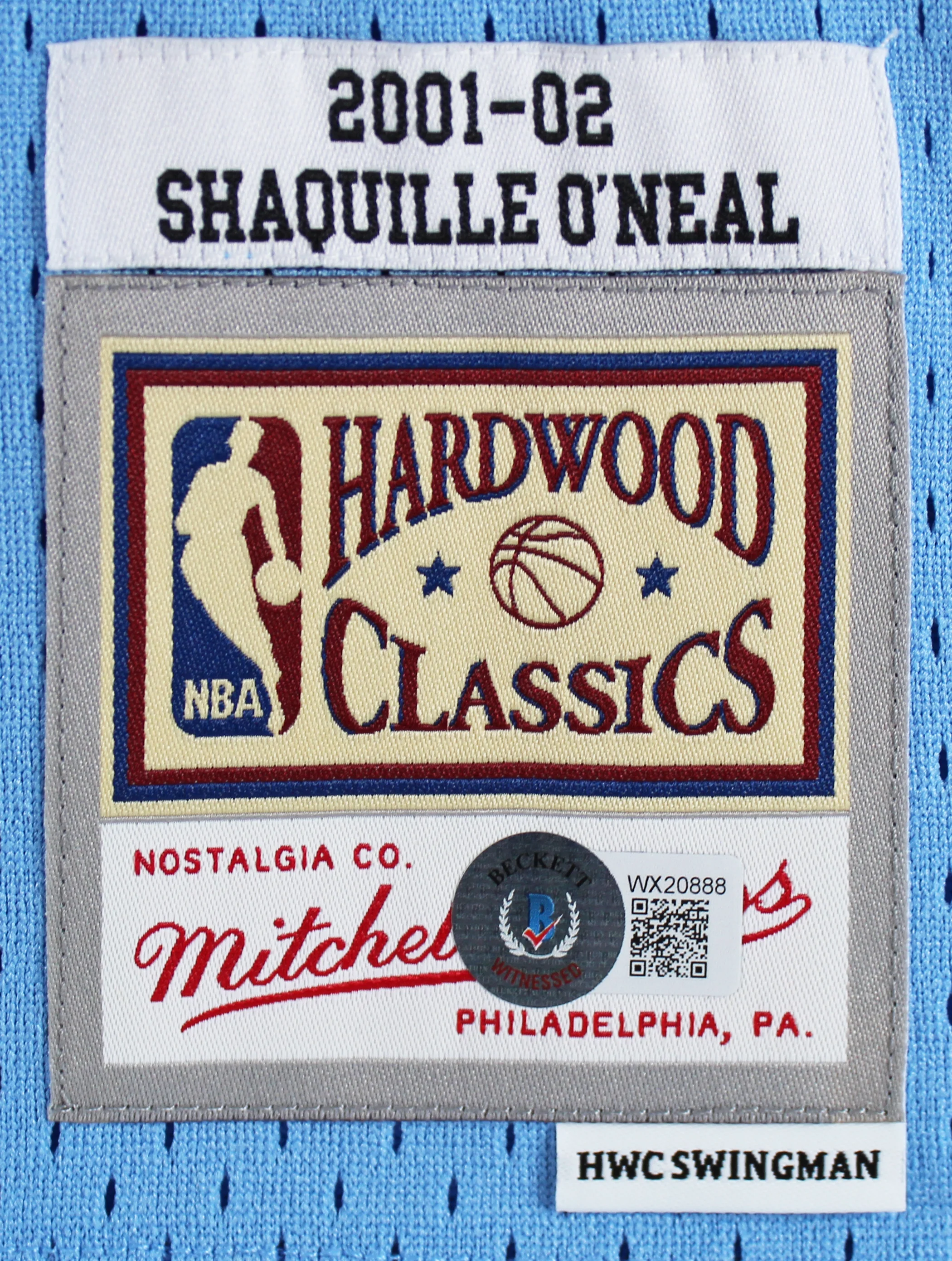 Lakers Shaquille O'Neal Signed Blue TB MLSP M&N HWC Swingman Jersey BAS Witness - Image 5