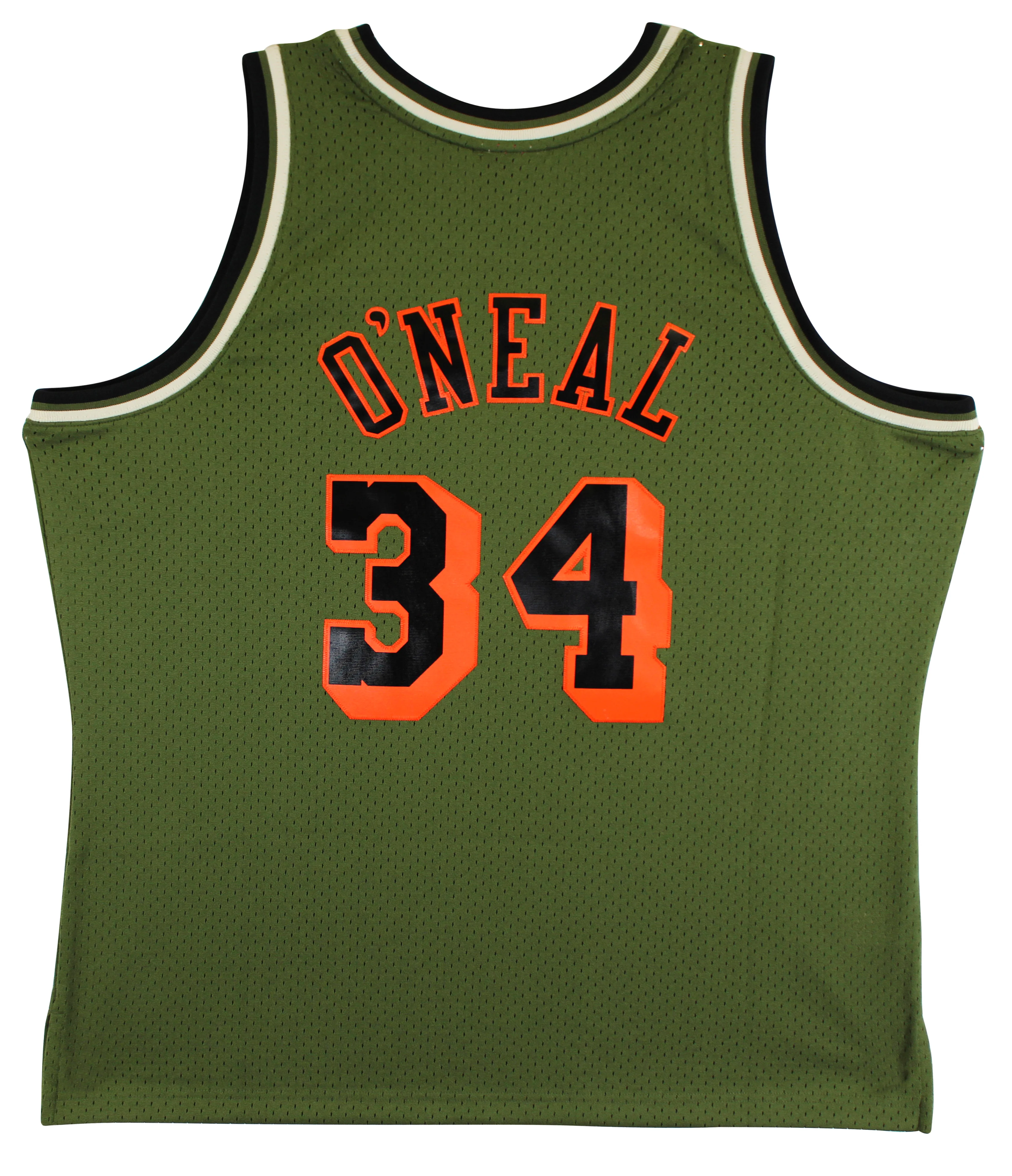Lakers Shaquille O'Neal Signed Green M&N 1996-97 HWC Swingman Jersey BAS Witness - Image 8