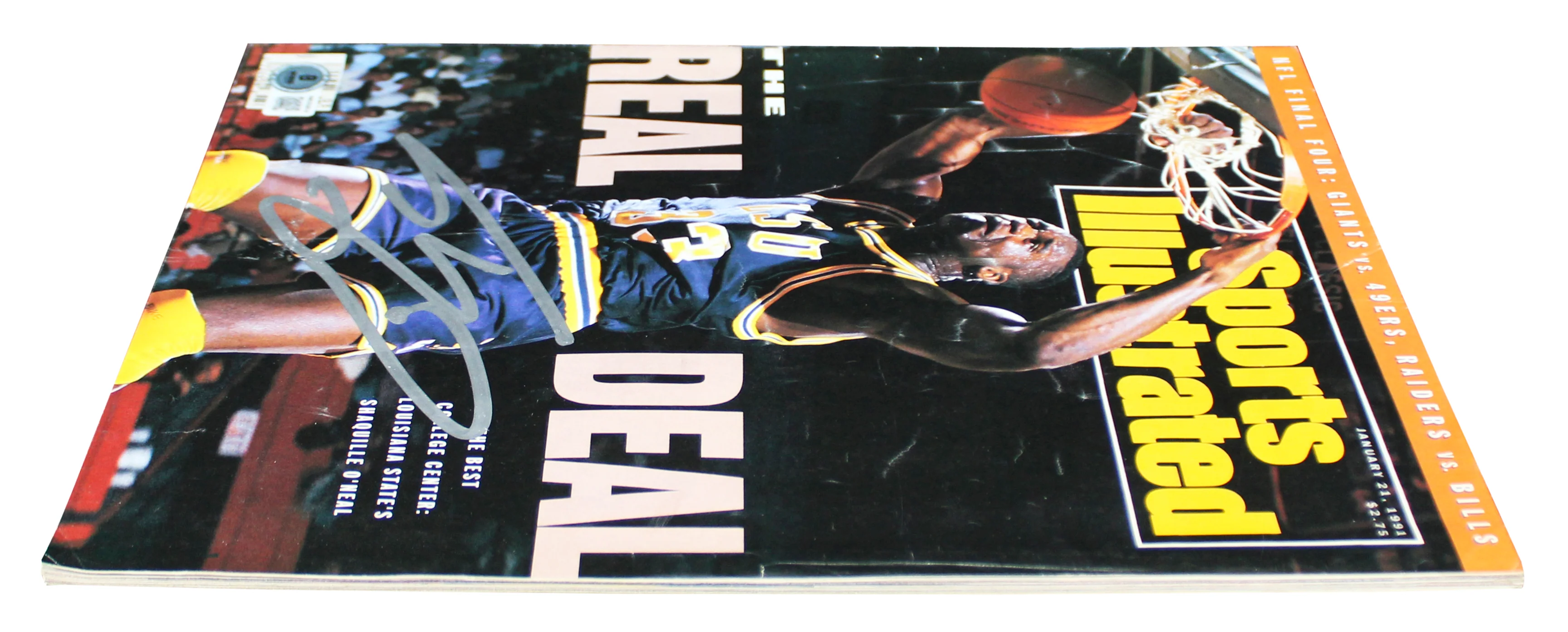 Lakers Shaquille O'Neal Signed January 1991 Sports Illustrated Magazine BAS Wit - Image 5