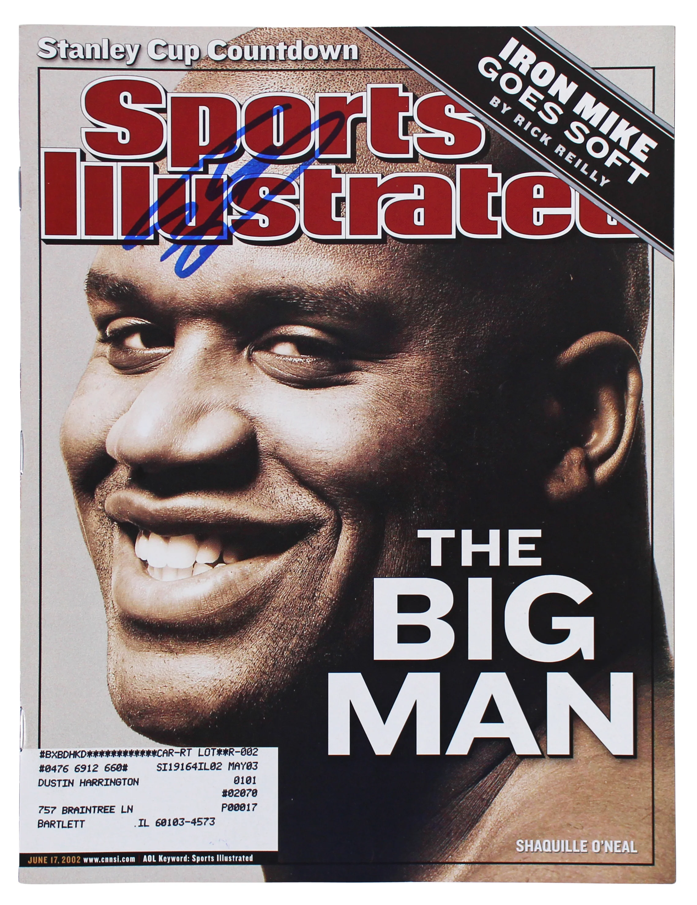 Lakers Shaquille O'Neal Signed June 2002 SI Magazine BAS Witnessed #WX21558 - Image 2