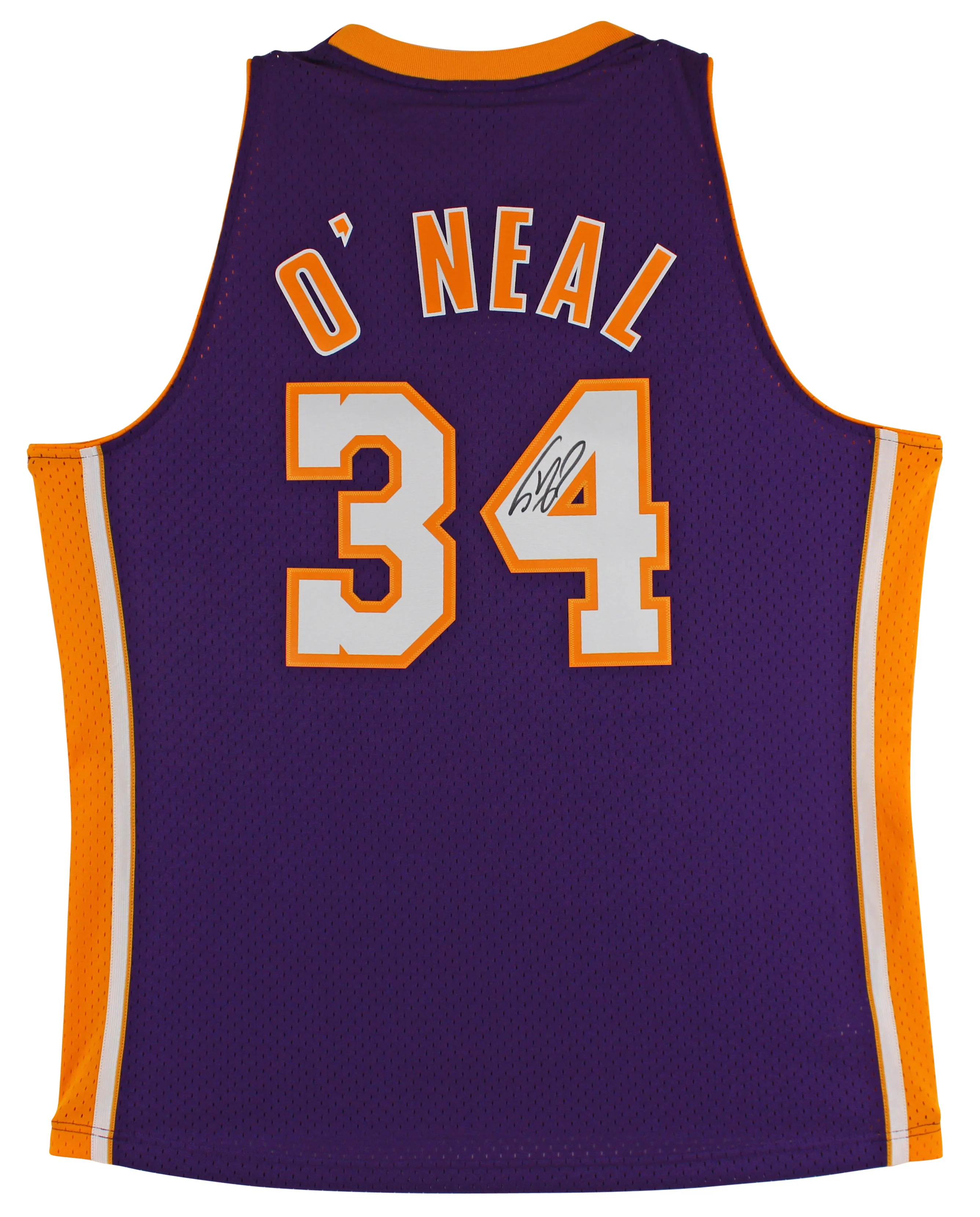 Lakers Shaquille O'Neal Signed Purple M&N 1999-00 HWC Swingman Jersey BAS Wit - Image 2