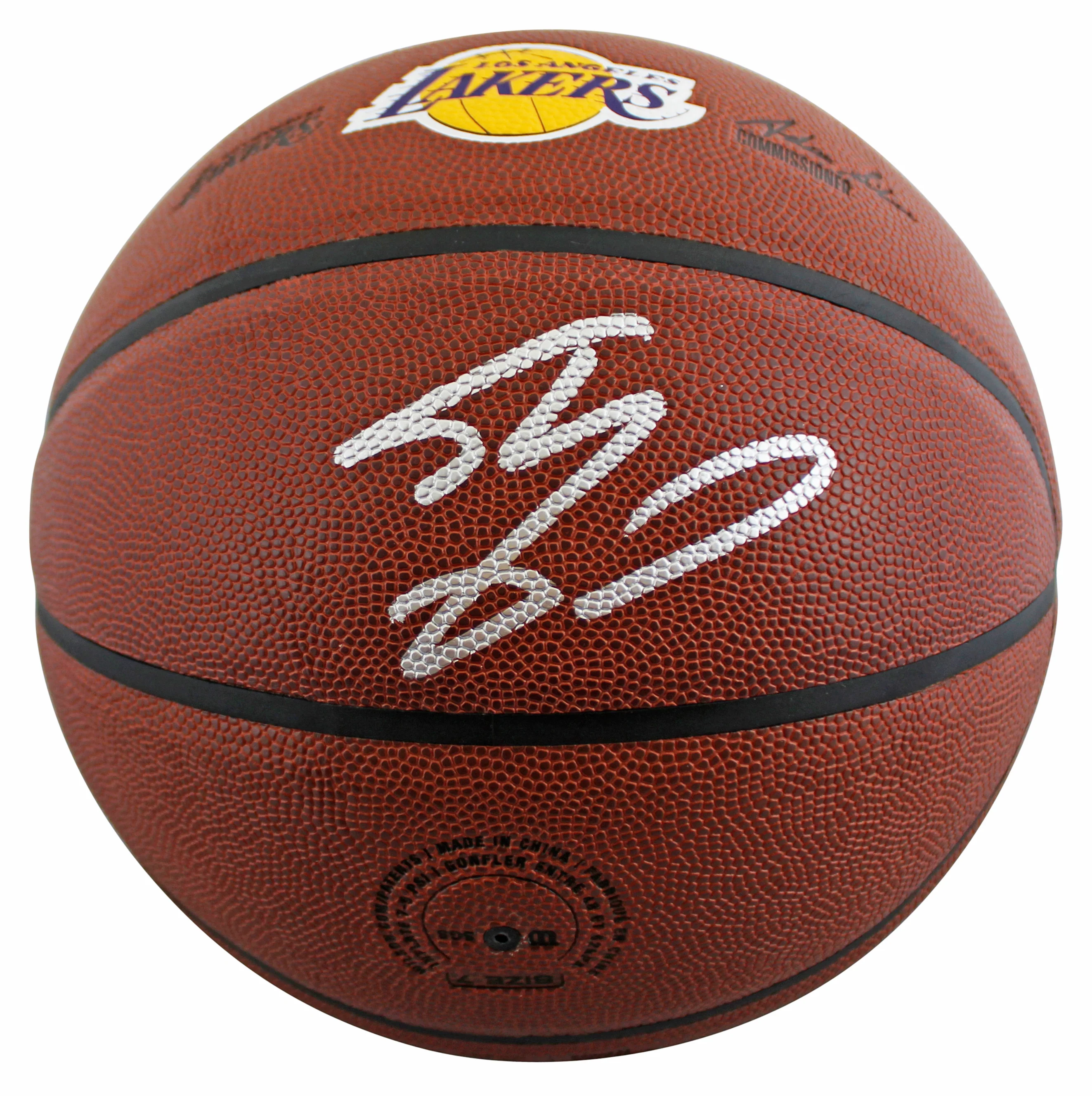 Lakers Shaquille O'Neal Signed Wilson Lakers Logo Brown Basketball W/ Case BAS W - Image 4