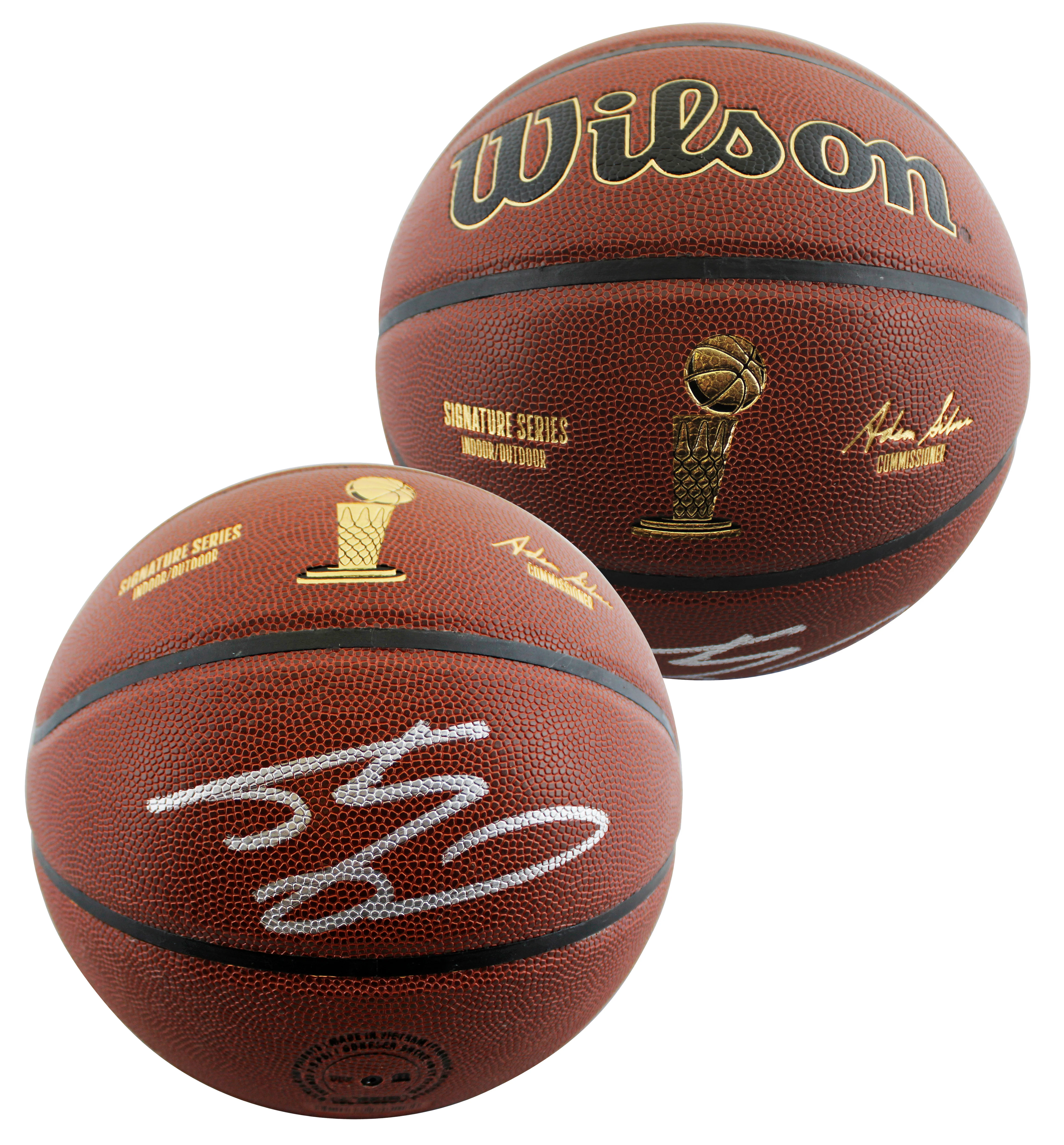 Lakers Shaquille O'Neal Signed Wilson Trophy Series Basketball BAS Witnessed - Image 2