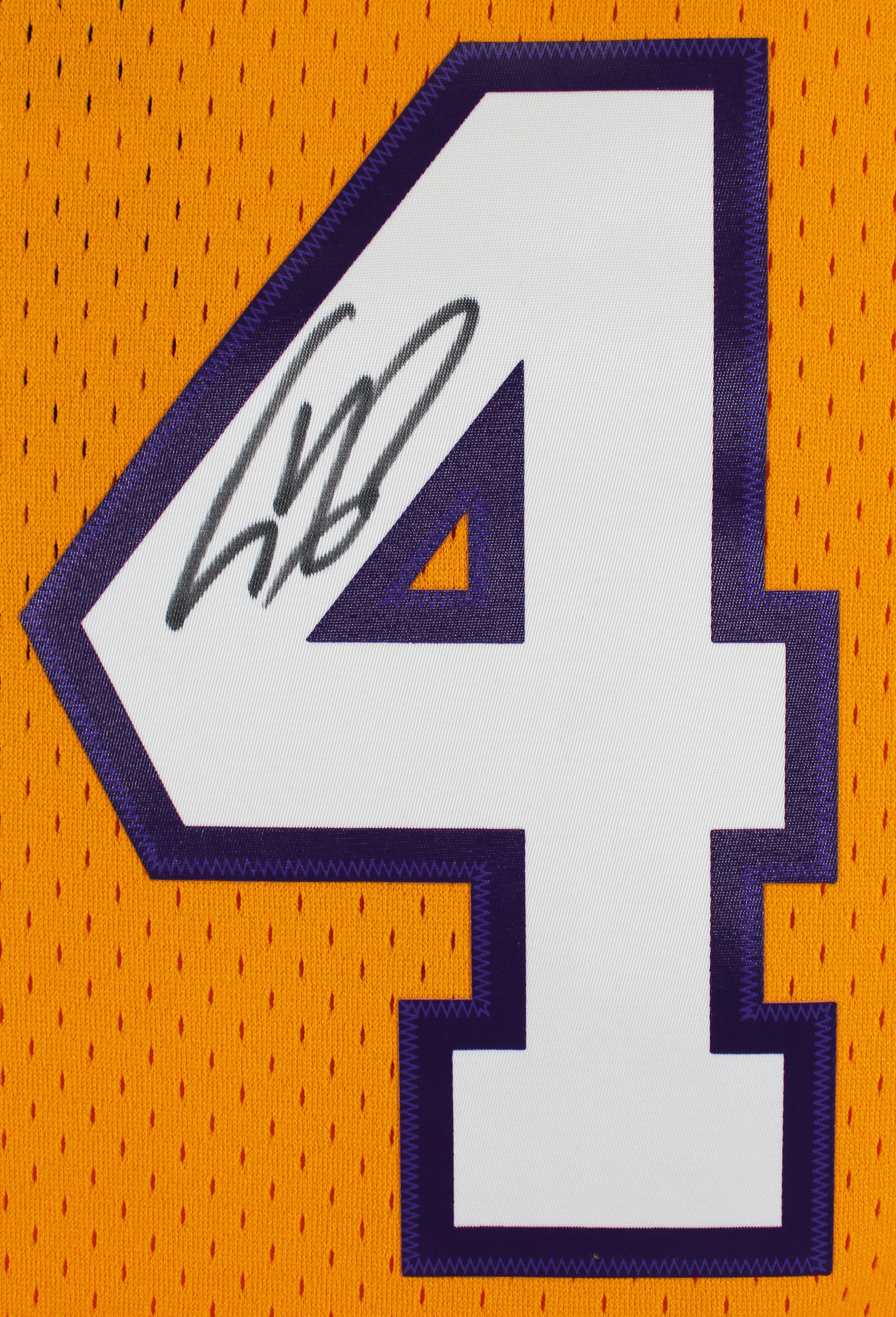 Lakers Shaquille O'Neal Signed Yellow M&N 99-00 HWC Swingman Framed Jersey BAS W - Image 3