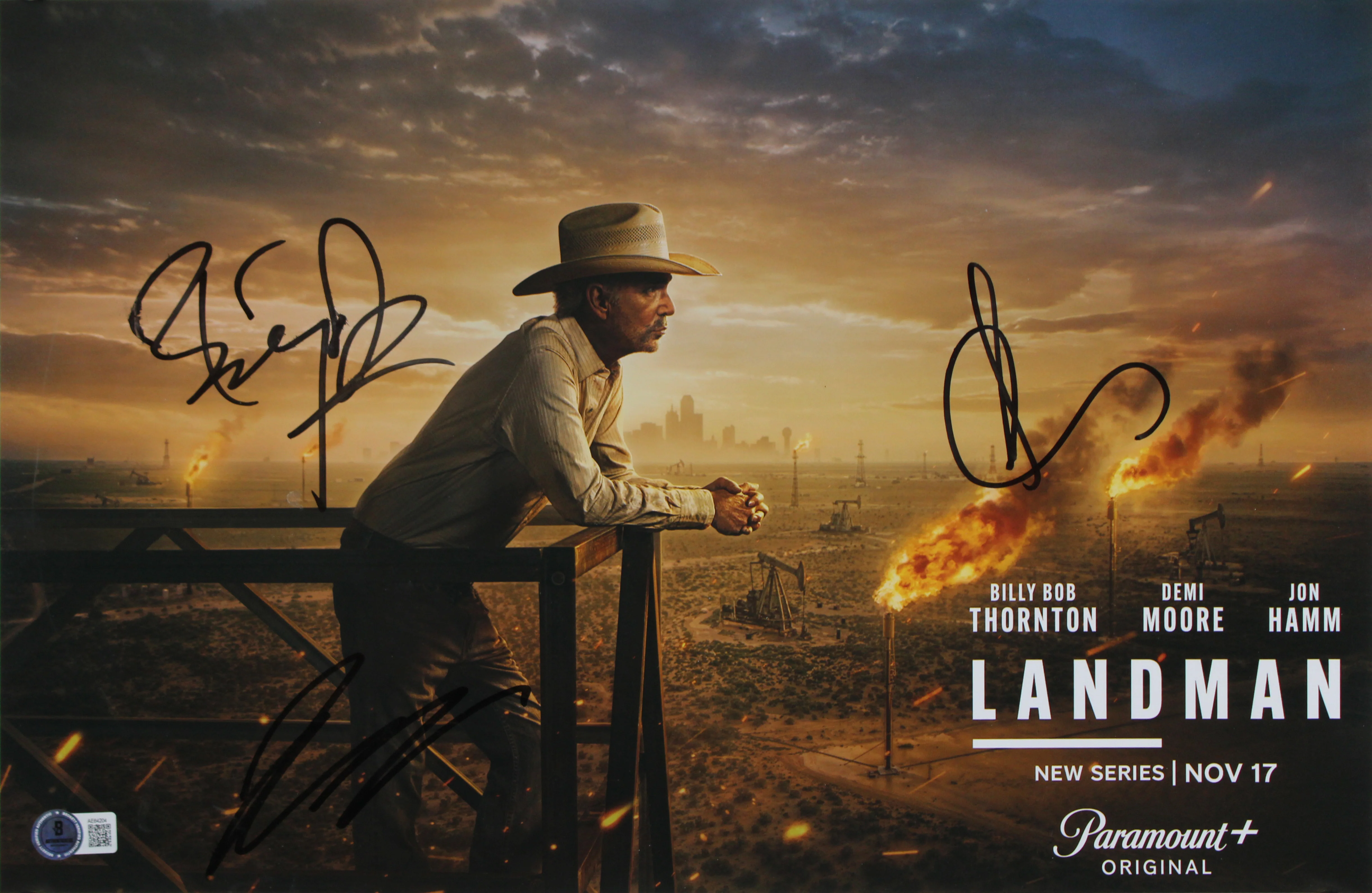 Landman (3) Thornton, Garcia & Lofland Authentic Signed 11x17 Photo BAS #AE64204 - Image 2