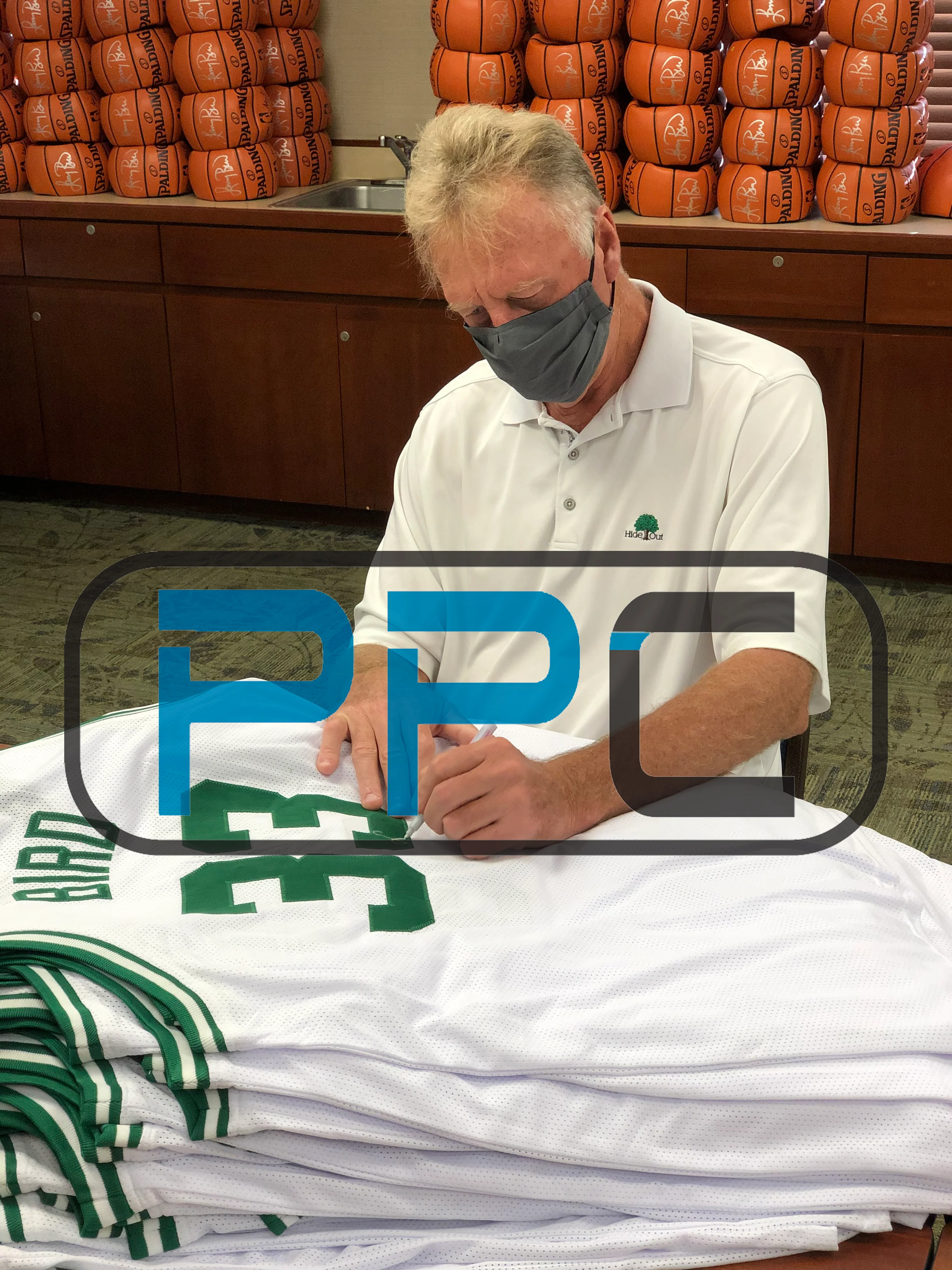 Larry Bird Authentic Signed 1985 Gold M&N HWC Swingman Jersey BAS Witnessed - Image 6