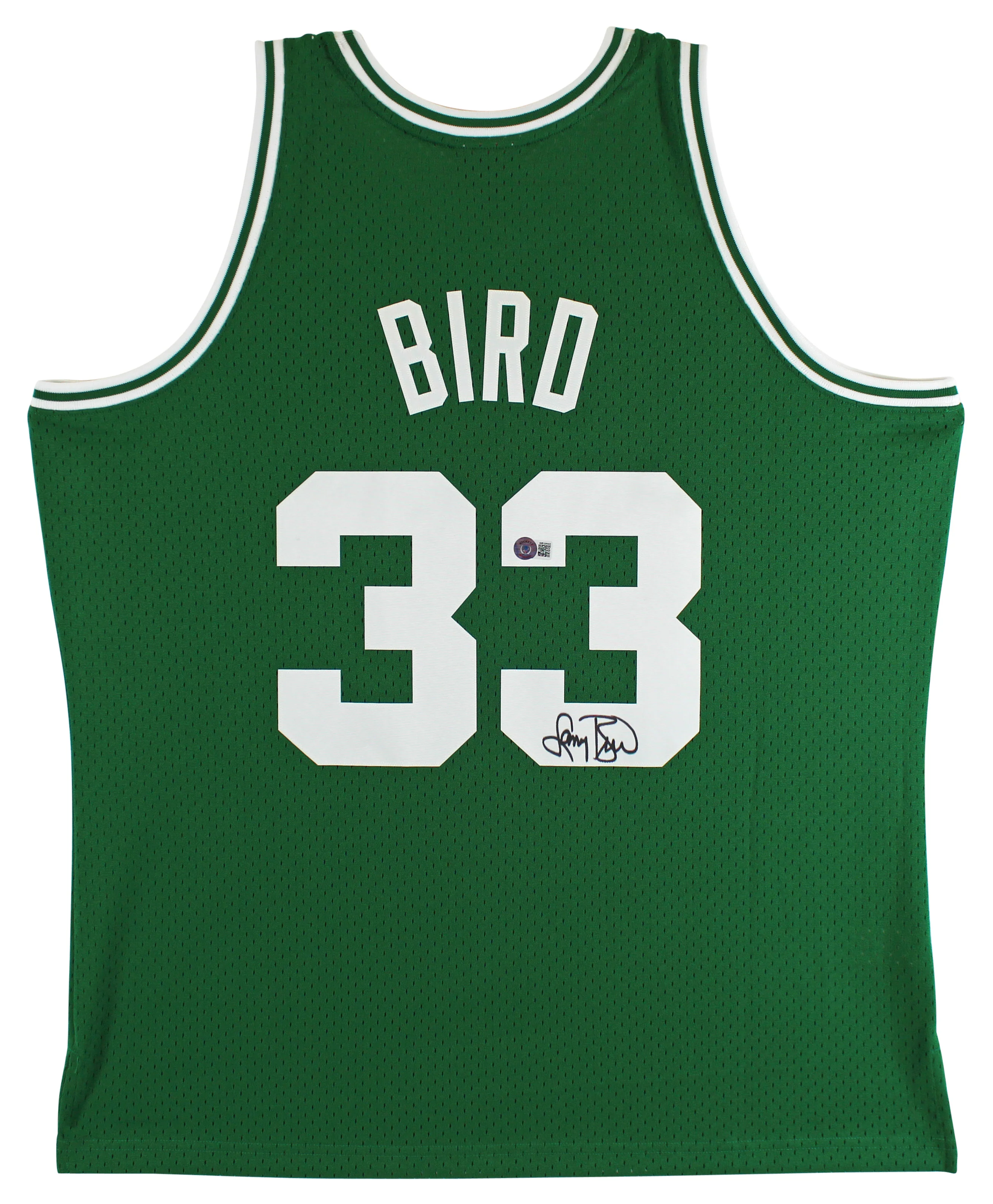 Larry Bird Authentic Signed 1985 Green M&N HWC Swingman Jersey BAS Witnessed - Image 2