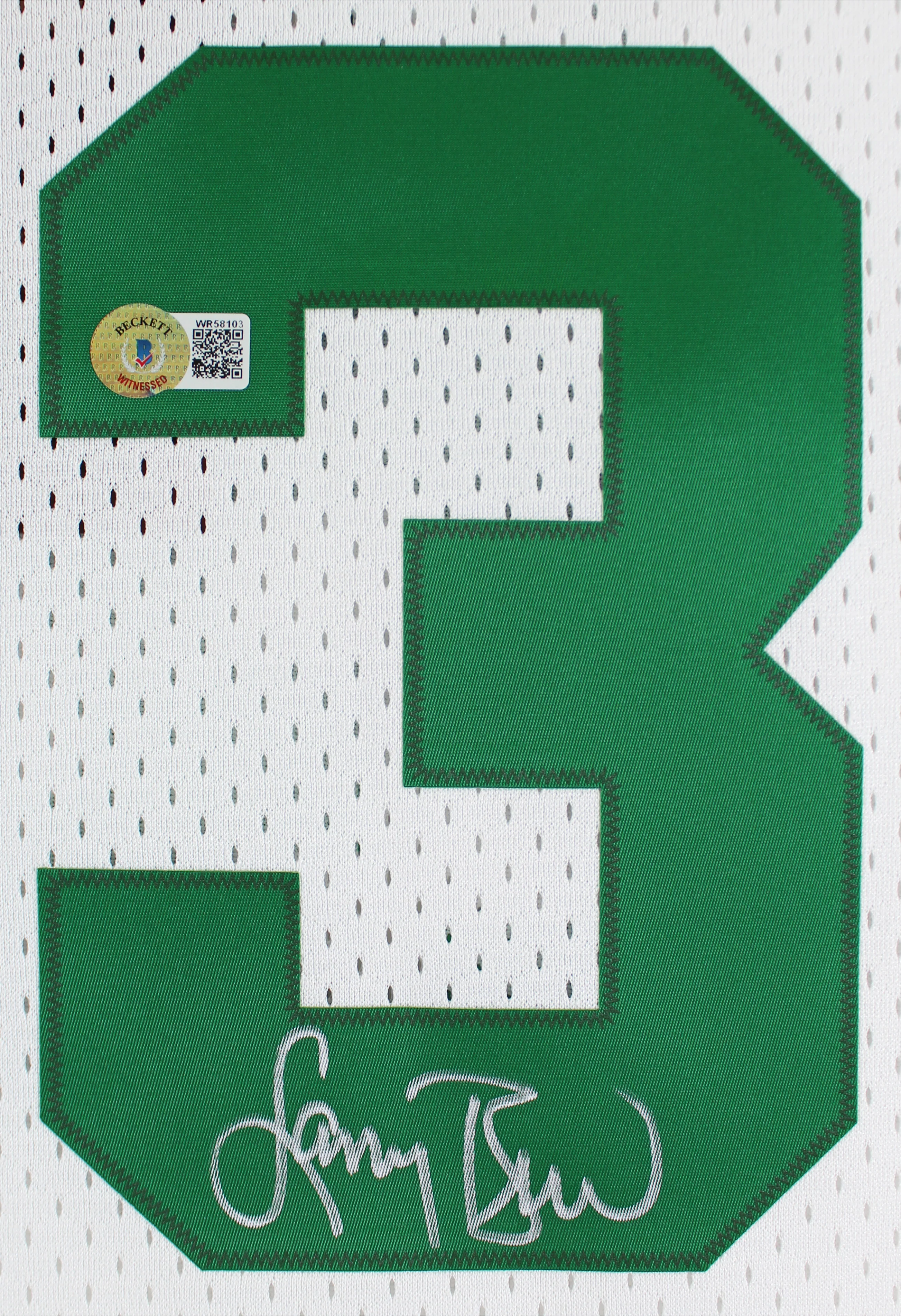 Larry Bird Authentic Signed 1985 White M&N HWC Swingman Framed Jersey BAS Wit 1 - Image 3