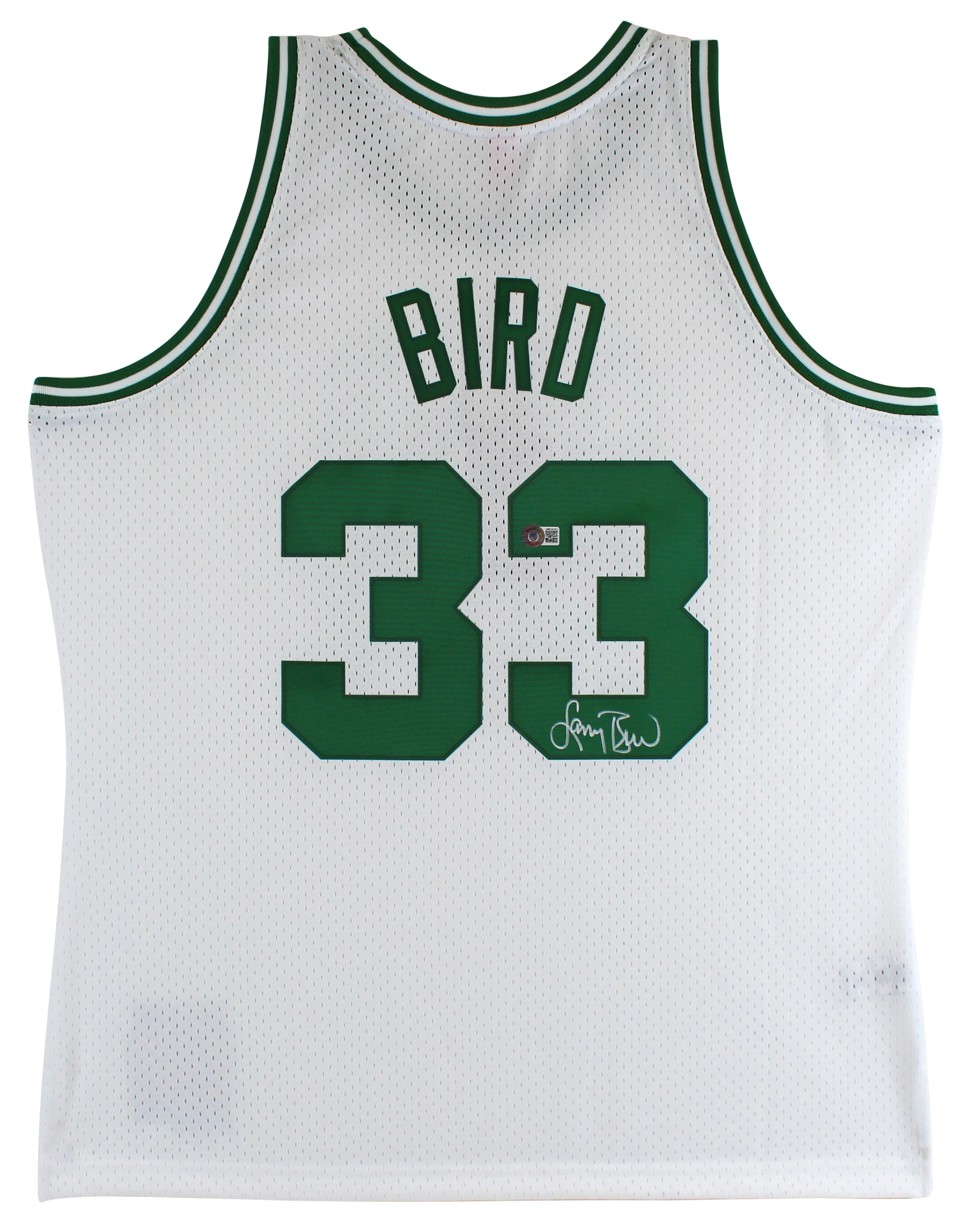 Larry Bird Authentic Signed 1985 White M&N HWC Swingman Jersey BAS Witnessed - Image 2
