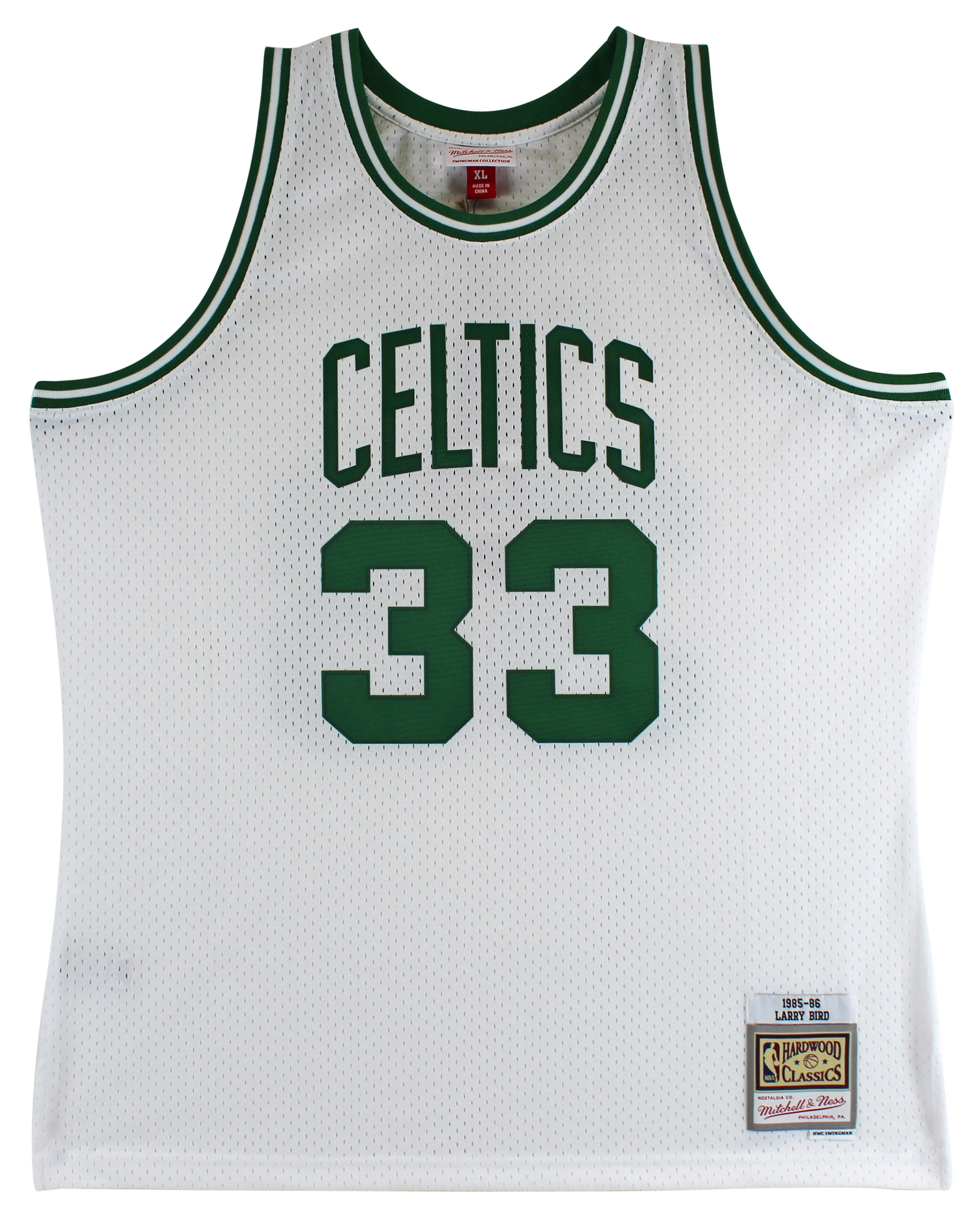 Larry Bird Authentic Signed 1985 White M&N HWC Swingman Jersey BAS Witnessed - Image 4