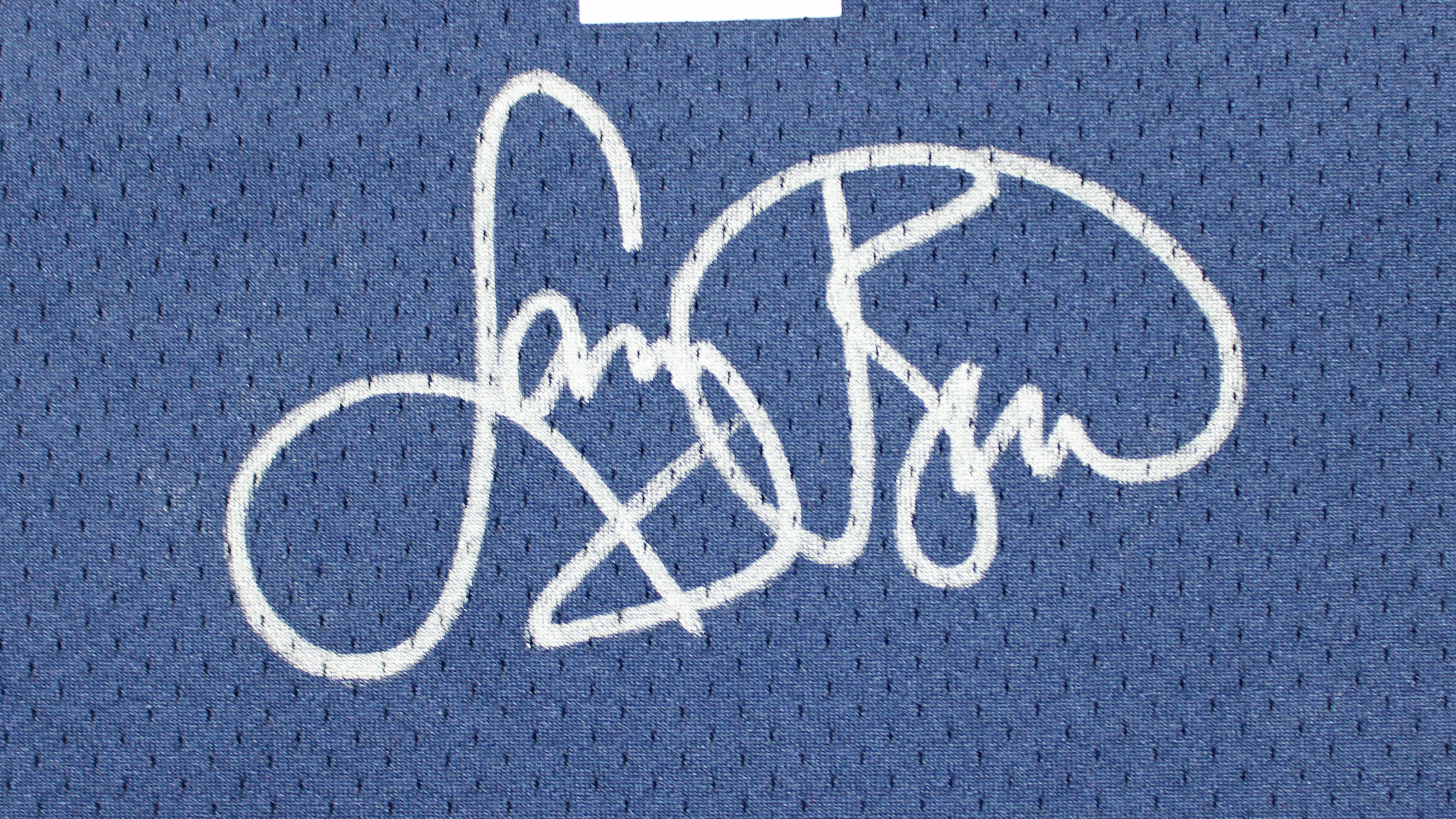 Larry Bird Authentic Signed Team USA Navy Blue M&N Authentic Jersey BAS - Image 4