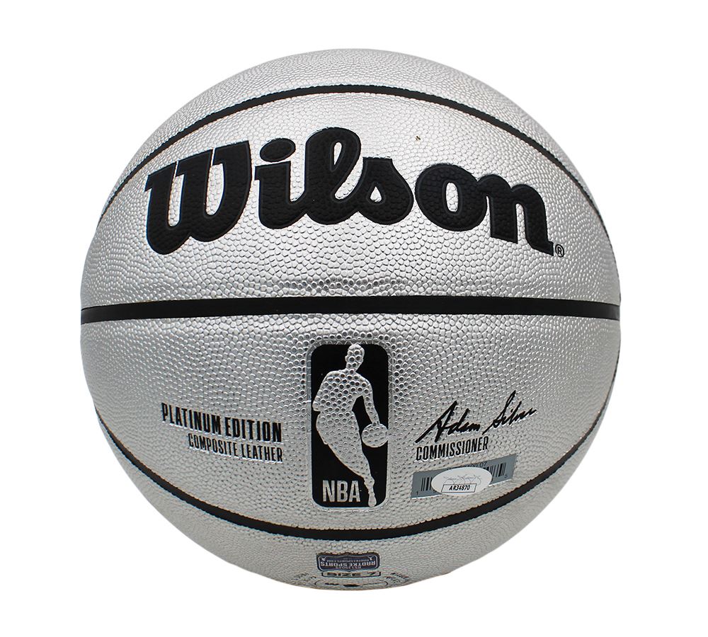 Larry Bird Autographed Wilson Platinum Basketball - JSA - Image 2