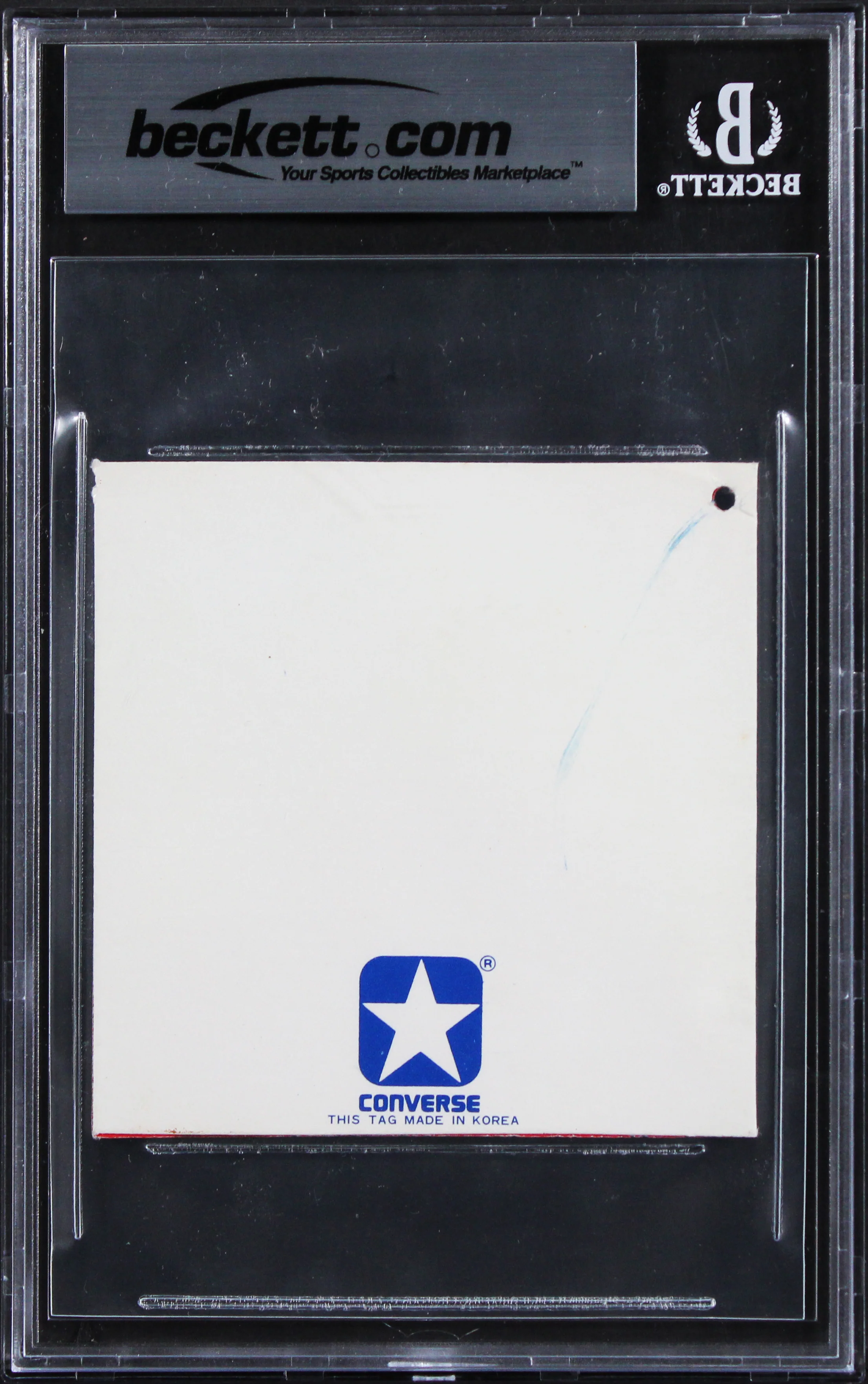 Larry Bird & Magic Johnson Signed Converse Weapon Shoe Tag Auto 10! BAS Slab 2 - Image 3