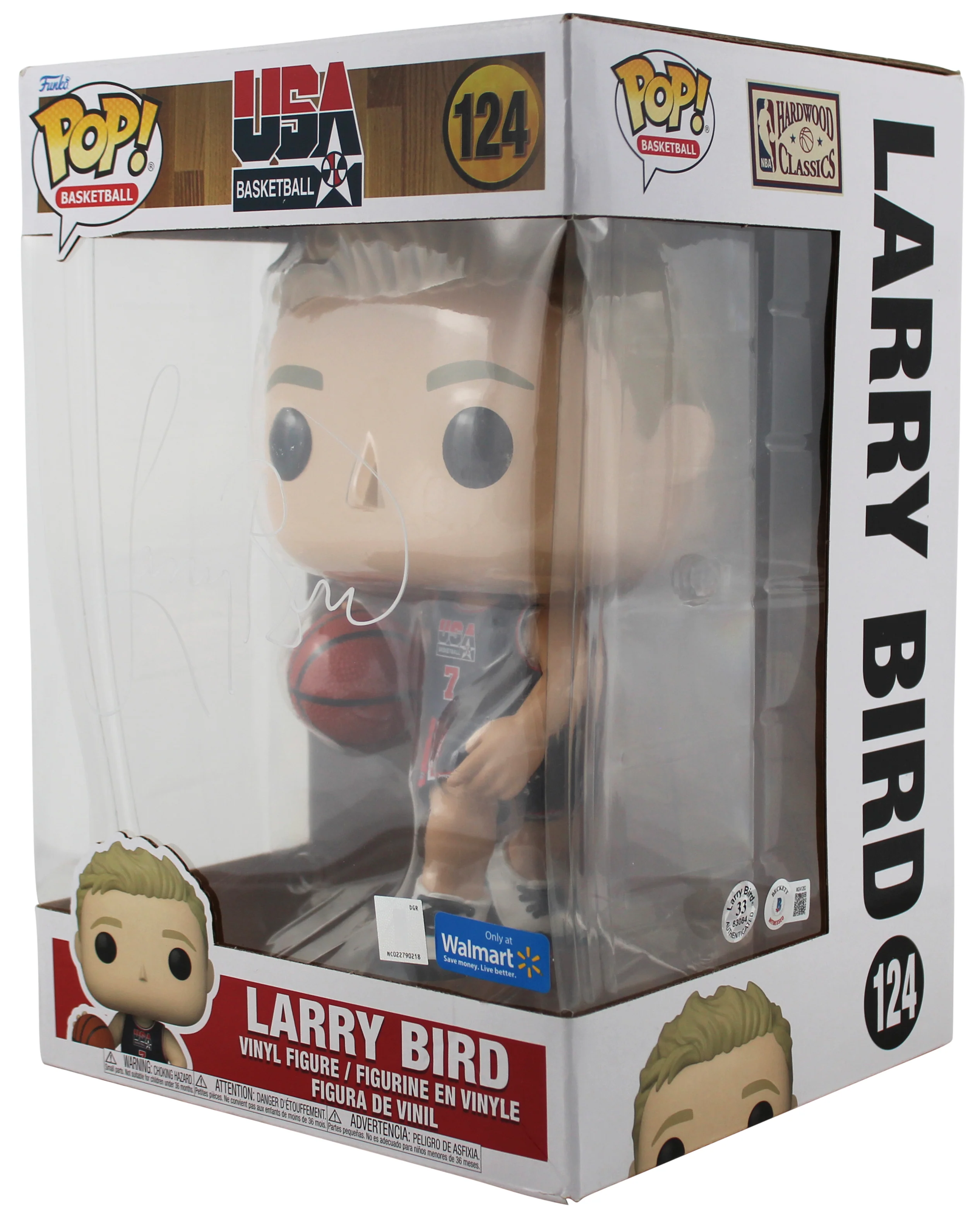 Larry Bird Signed 10 Inch USA Basketball #124 Funko Pop Vinyl Figure BAS Witness - Image 3