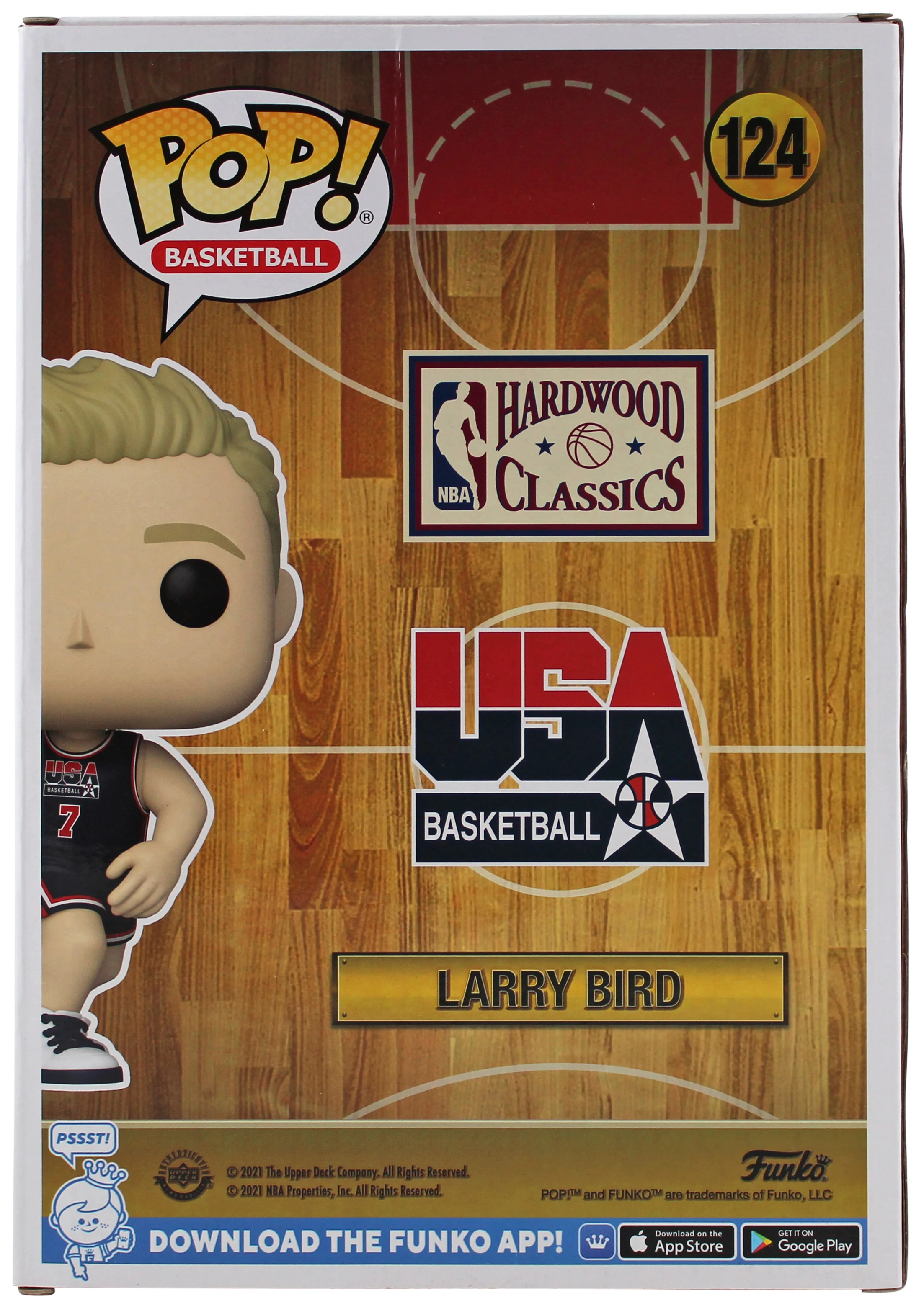 Larry Bird Signed 10 Inch USA Basketball #124 Funko Pop Vinyl Figure BAS Witness - Image 5