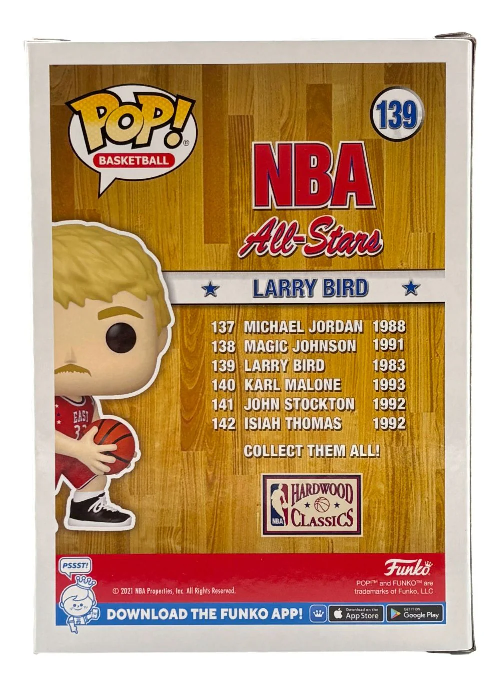 Larry Bird Signed Boston Celtics All-Star Funko Pop #139 Bird+PSA/DNA - Image 3