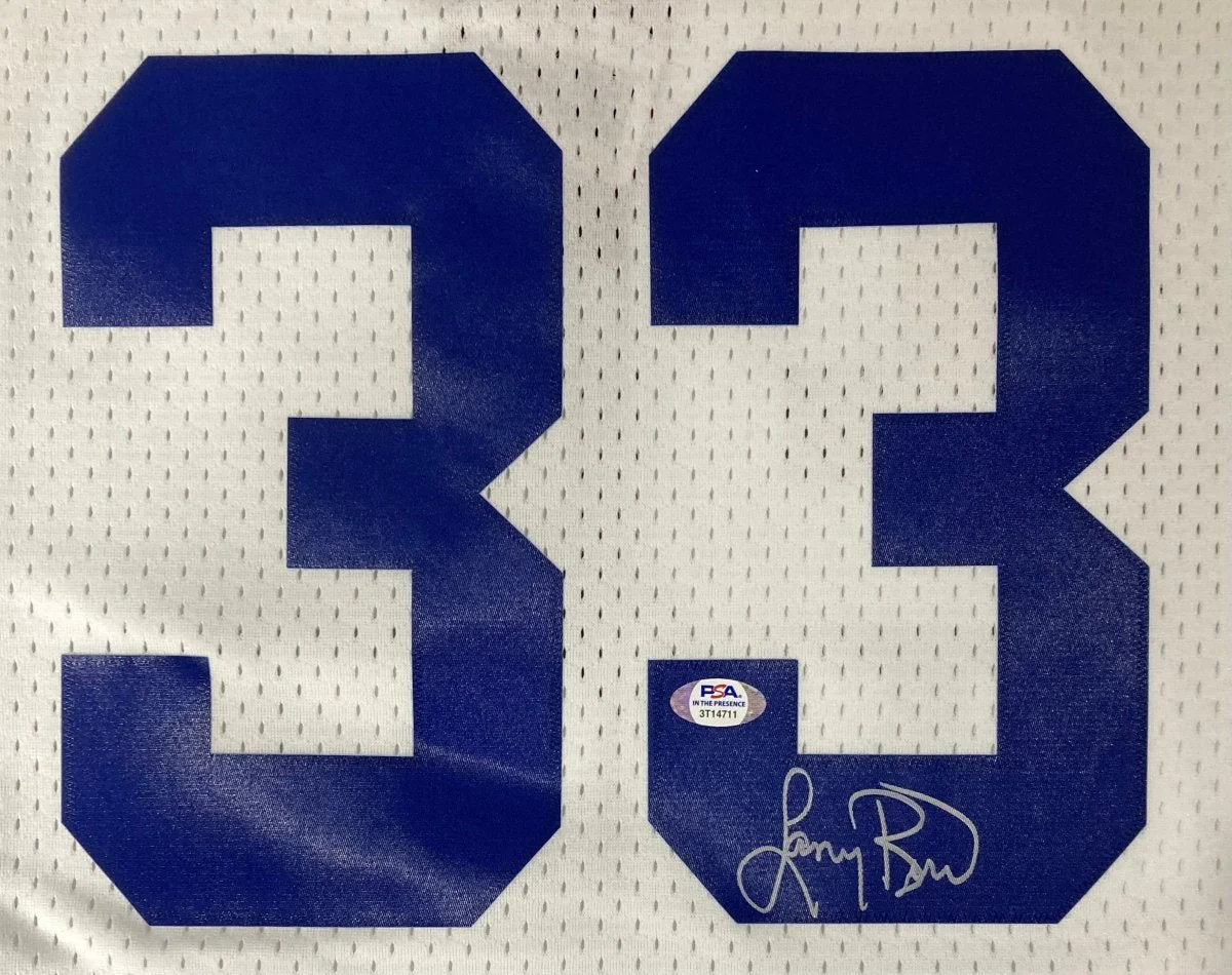 Larry Bird Signed Celtics All Star M&N Hardwood Classics Swingman Jersey PSA ITP - Image 2