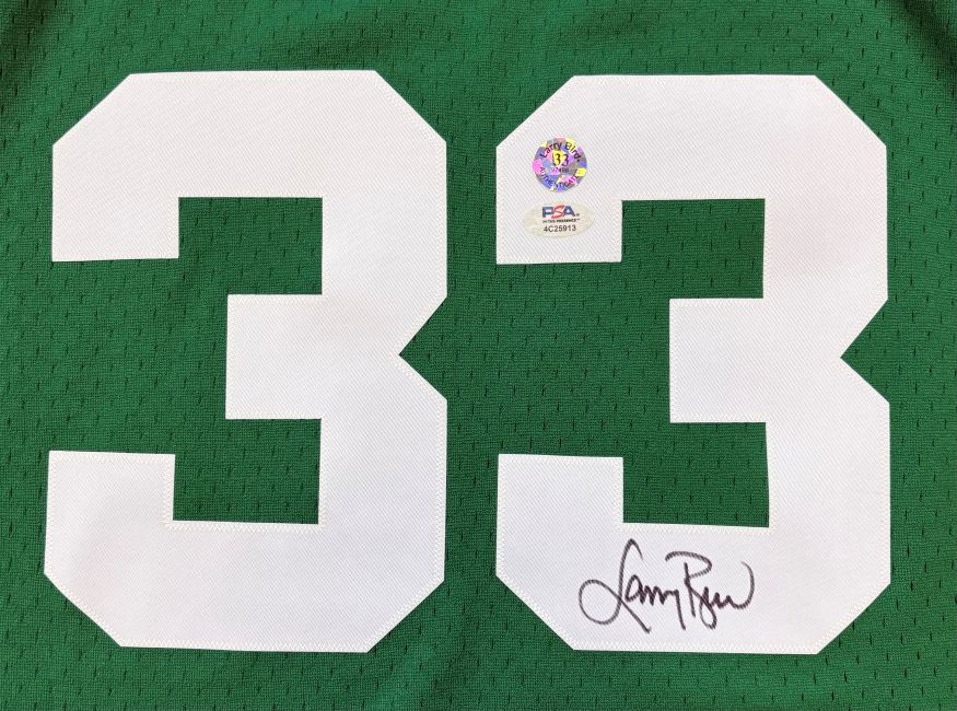 Larry Bird Signed Celtics Green M&N Hardwood Classics Swingman Jersey PSA/DNA - Image 2