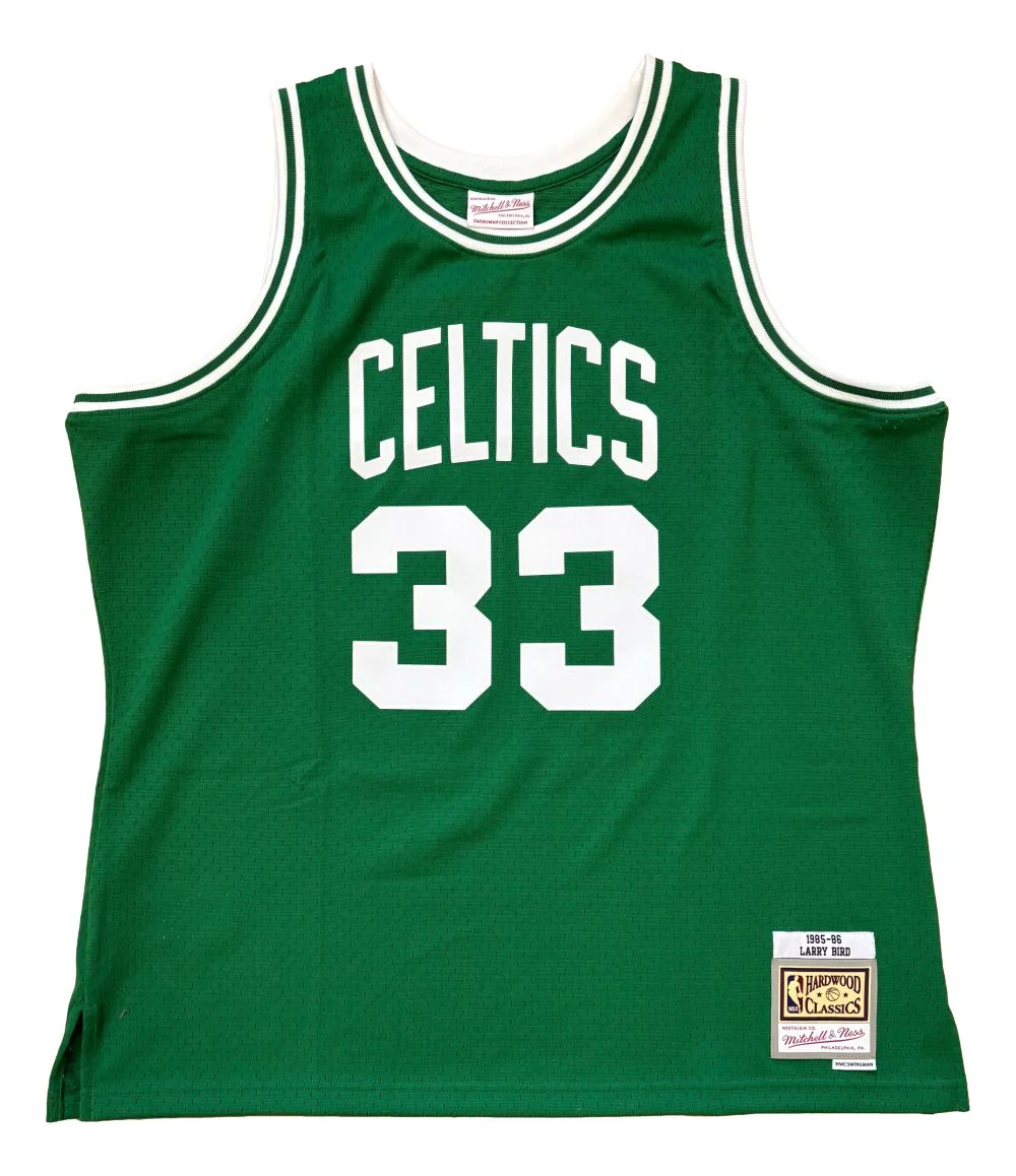 Larry Bird Signed Celtics Green M&N Hardwood Classics Swingman Jersey PSA/DNA - Image 3
