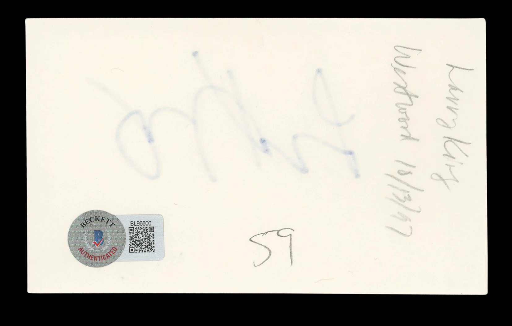 Larry King Ghostbusters Authentic Signed 3x5 Index Card Autographed BAS #BL96600 - Image 3