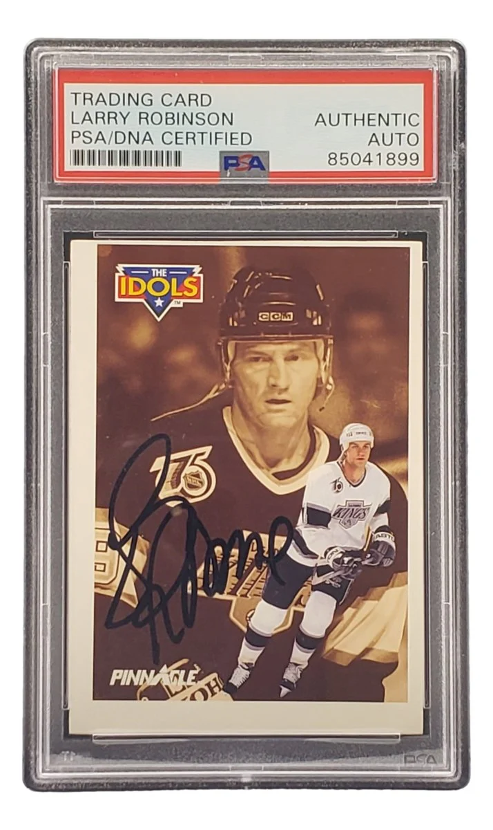 Larry Robinson Signed 1991 Pinnacle #382 Los Angeles Kings Hockey Card PSA/DNA - Image 4