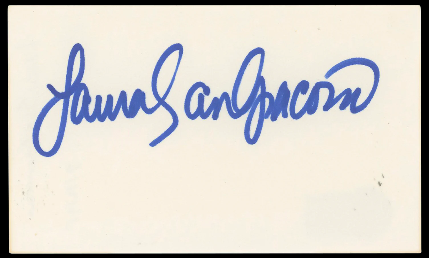 Laura San Giacomo Pretty Woman Authentic Signed 3x5 Index Card BAS #BP50594 - Image 2